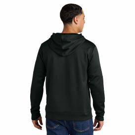 Sport-Tek ST255 Sport-Wick Fleece United Pullover Hoodie - Black/White