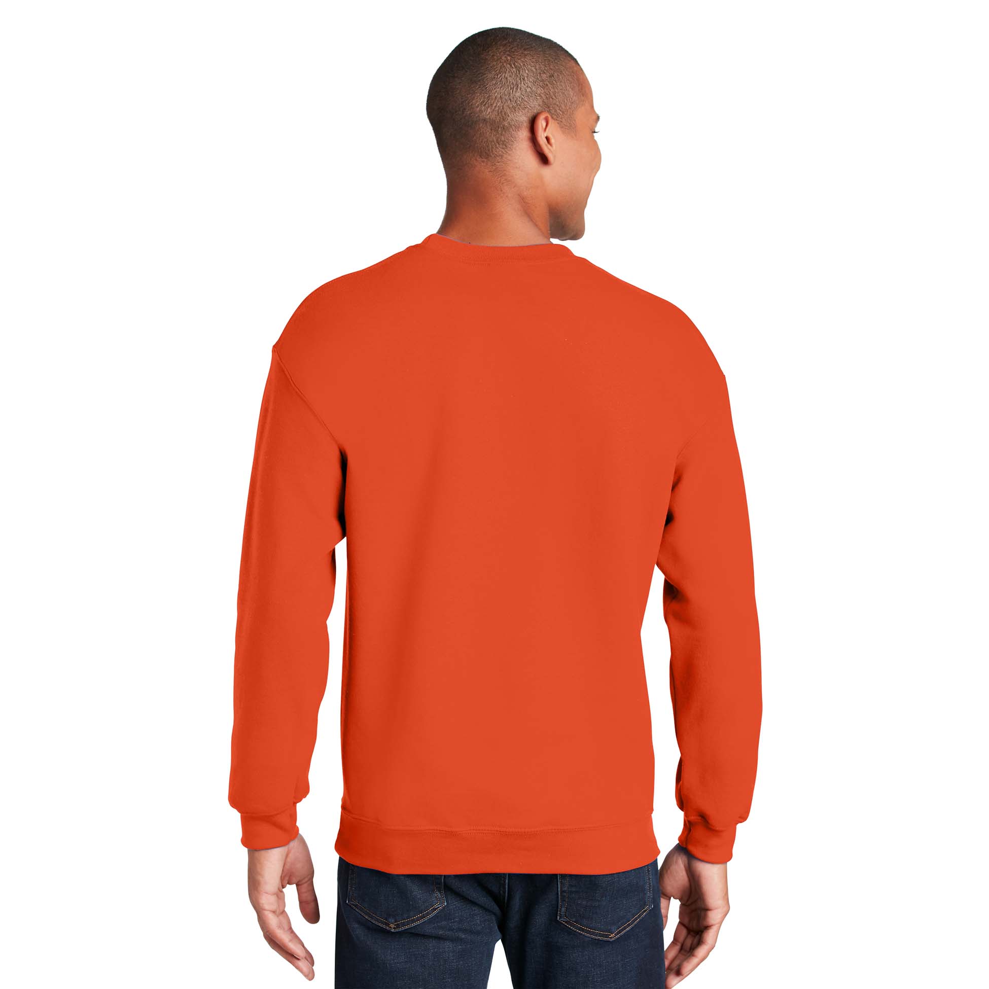 Gildan DryBlend Crew Neck Sweatshirt – Safety Orange, Size M (13 Colors Available) - View #7