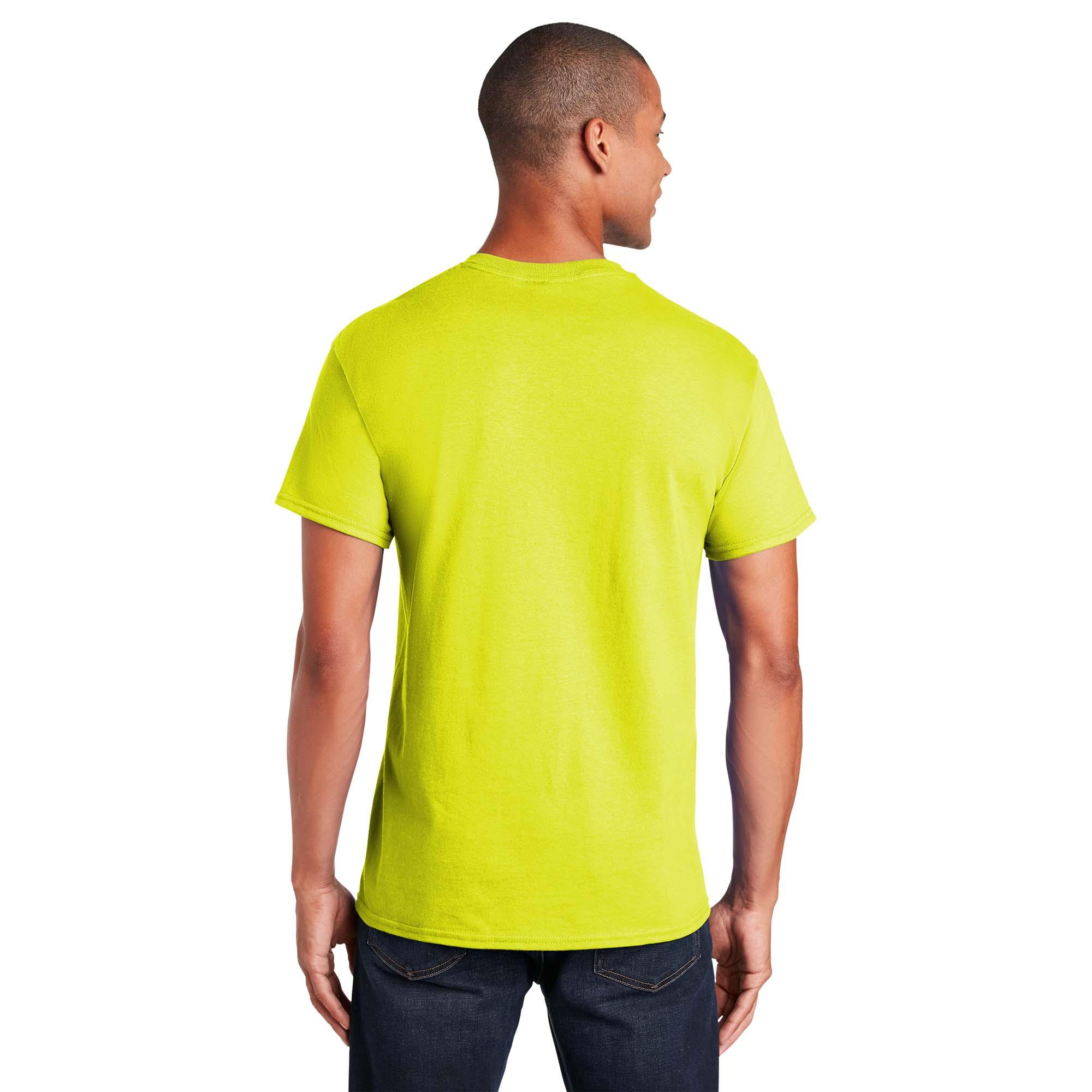 Gildan 2300 Ultra Cotton TShirt with Pocket Safety Green Full Source
