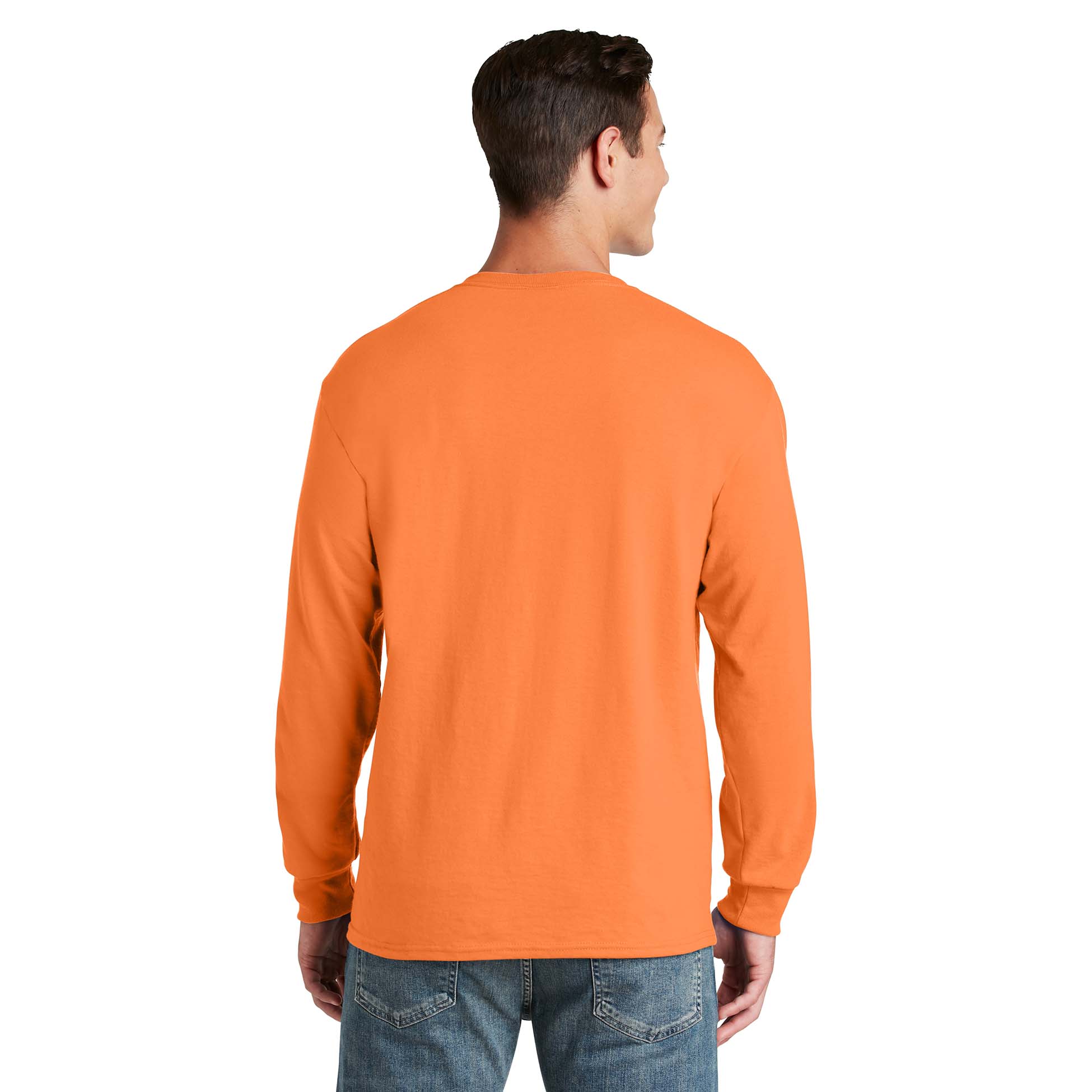 Jerzees 29LS Dri-Power 50/50 Cotton/Poly Long Sleeve T-Shirt - Safety ...