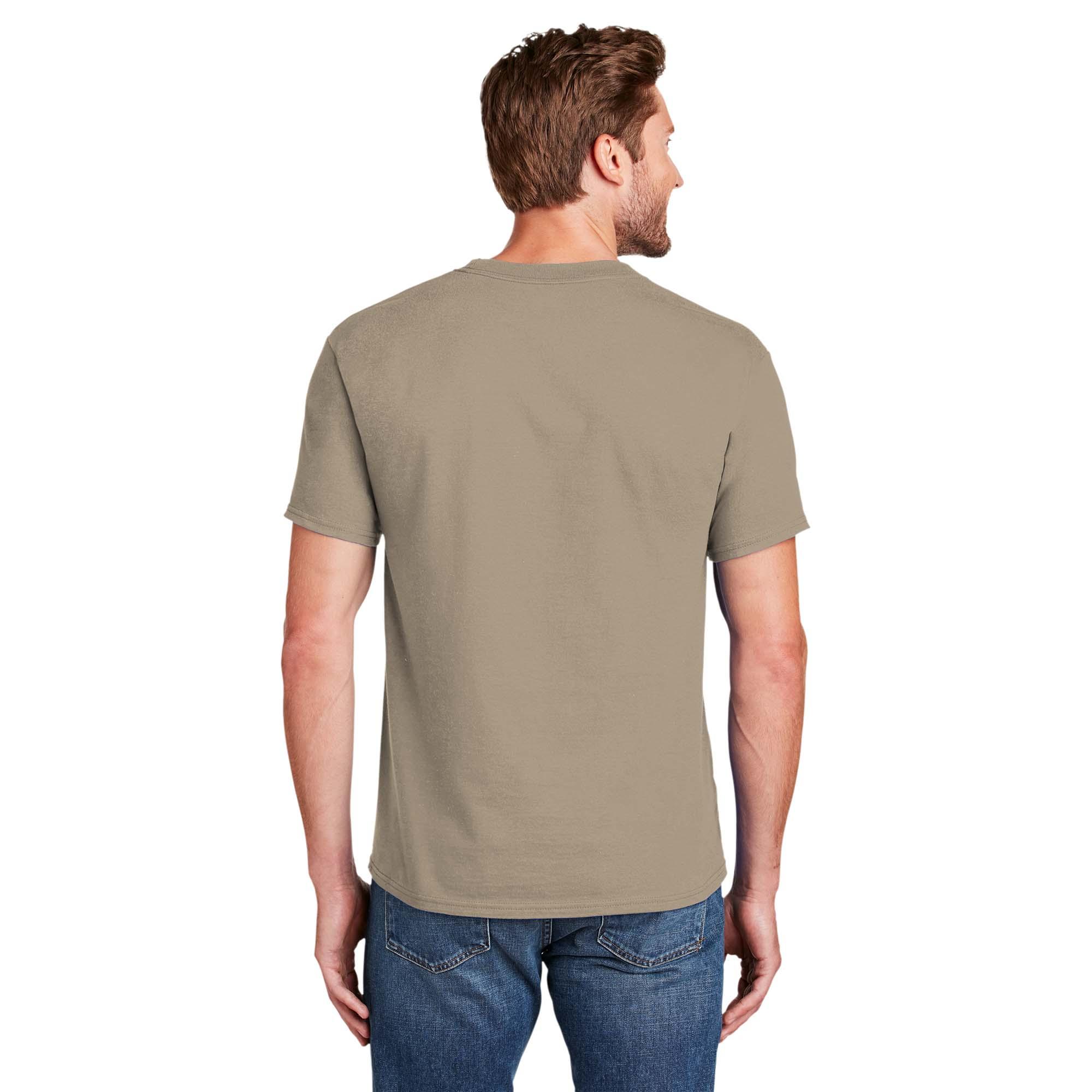 Hanes 5180 Beefy-T 100% Cotton T-Shirt - Pebble | Full Source