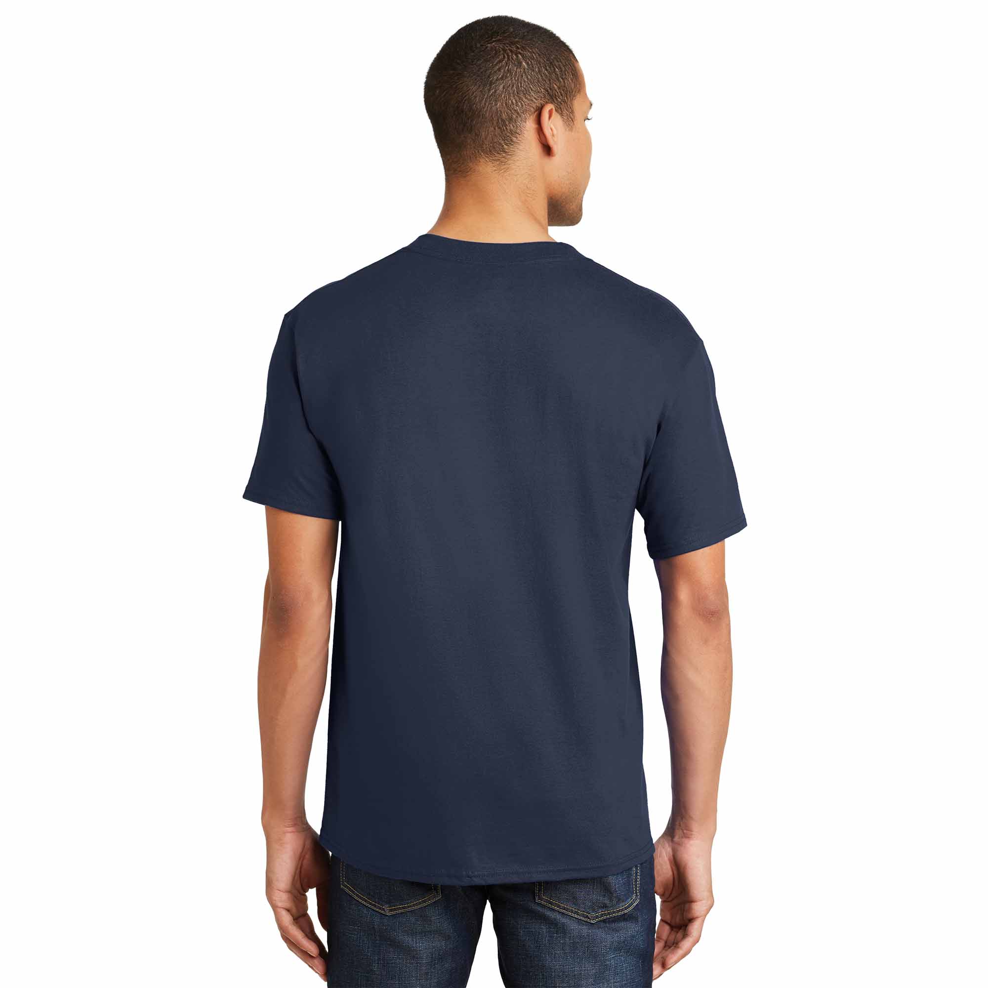 Hanes 5180 Beefy-T Cotton T-Shirt - Navy | FullSource.com