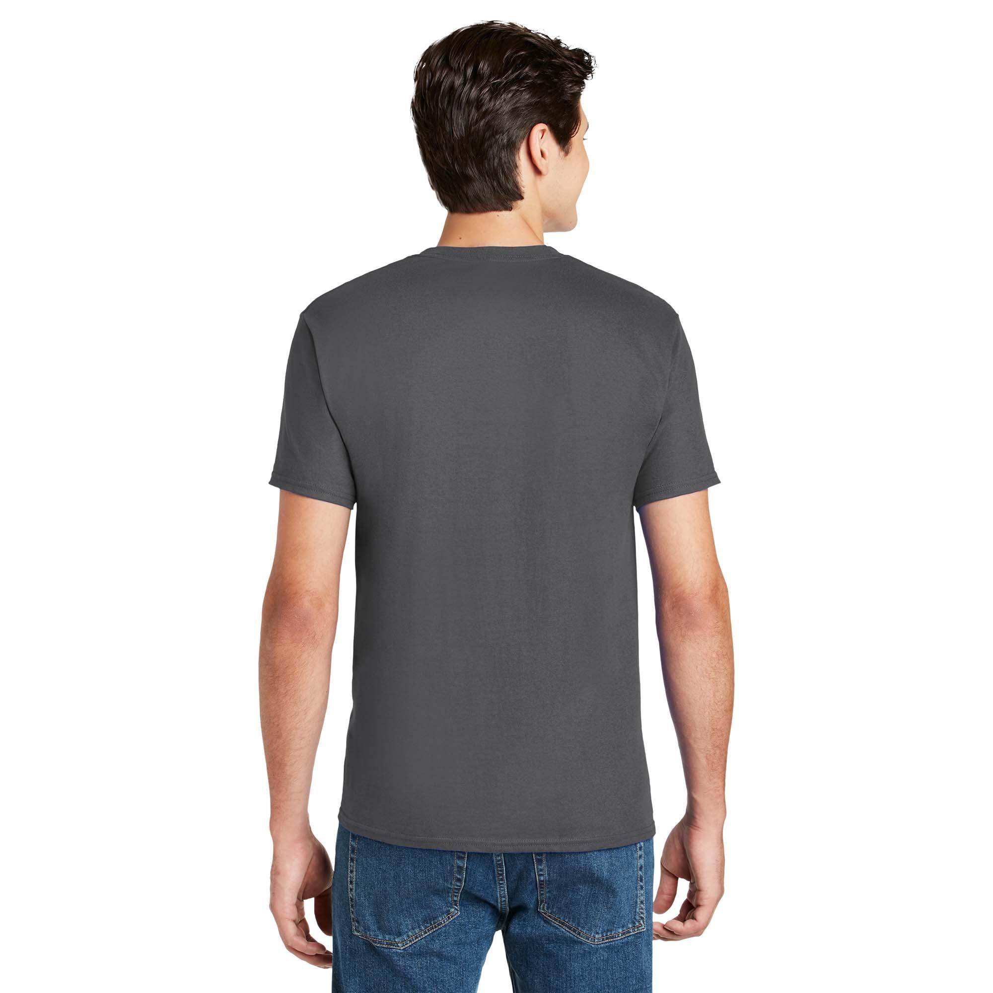 Hanes 5590 Authentic 100% Cotton T-Shirt with Pocket - Smoke Grey ...