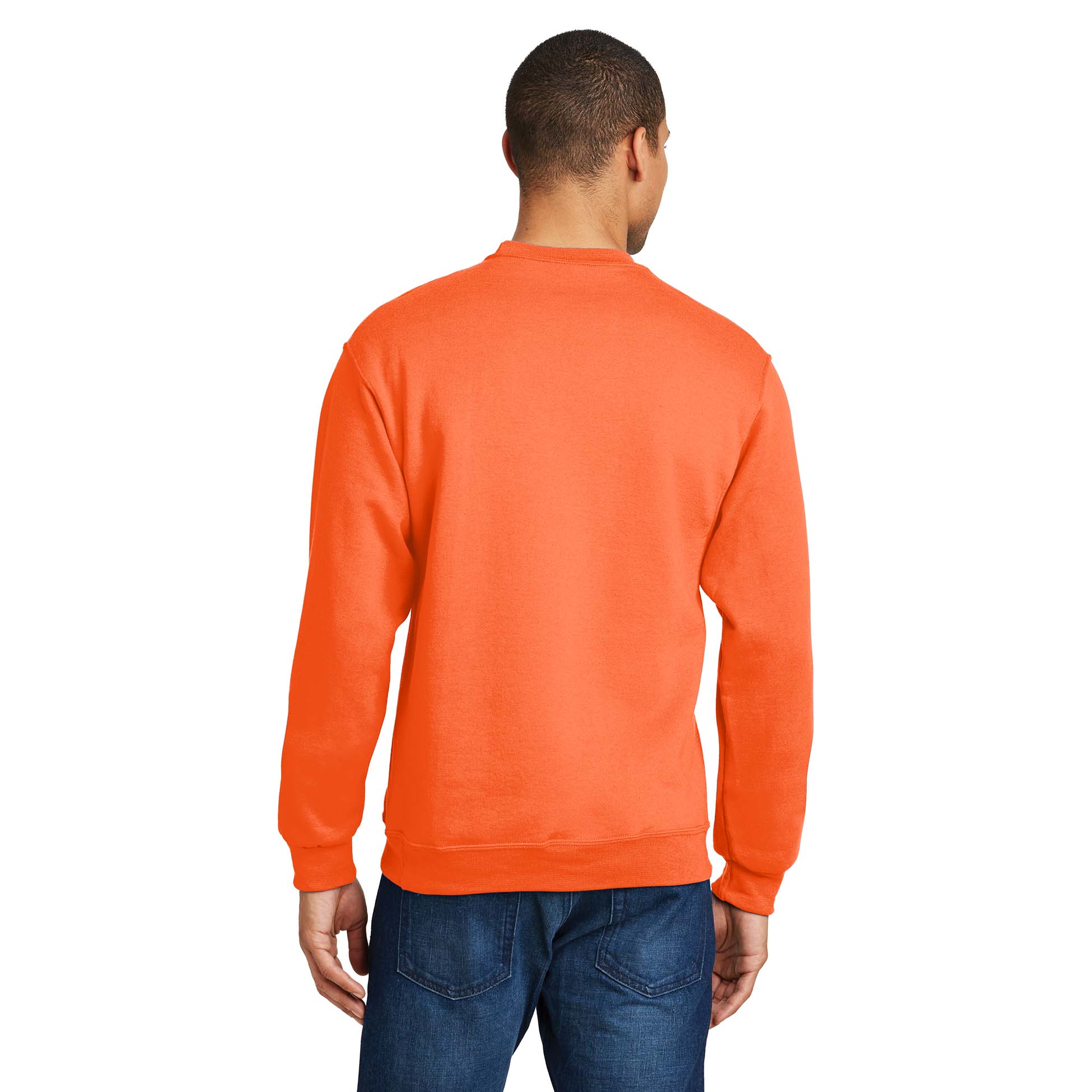 Jerzees 562M NuBlend Crewneck Sweatshirt - Safety Orange | Full Source