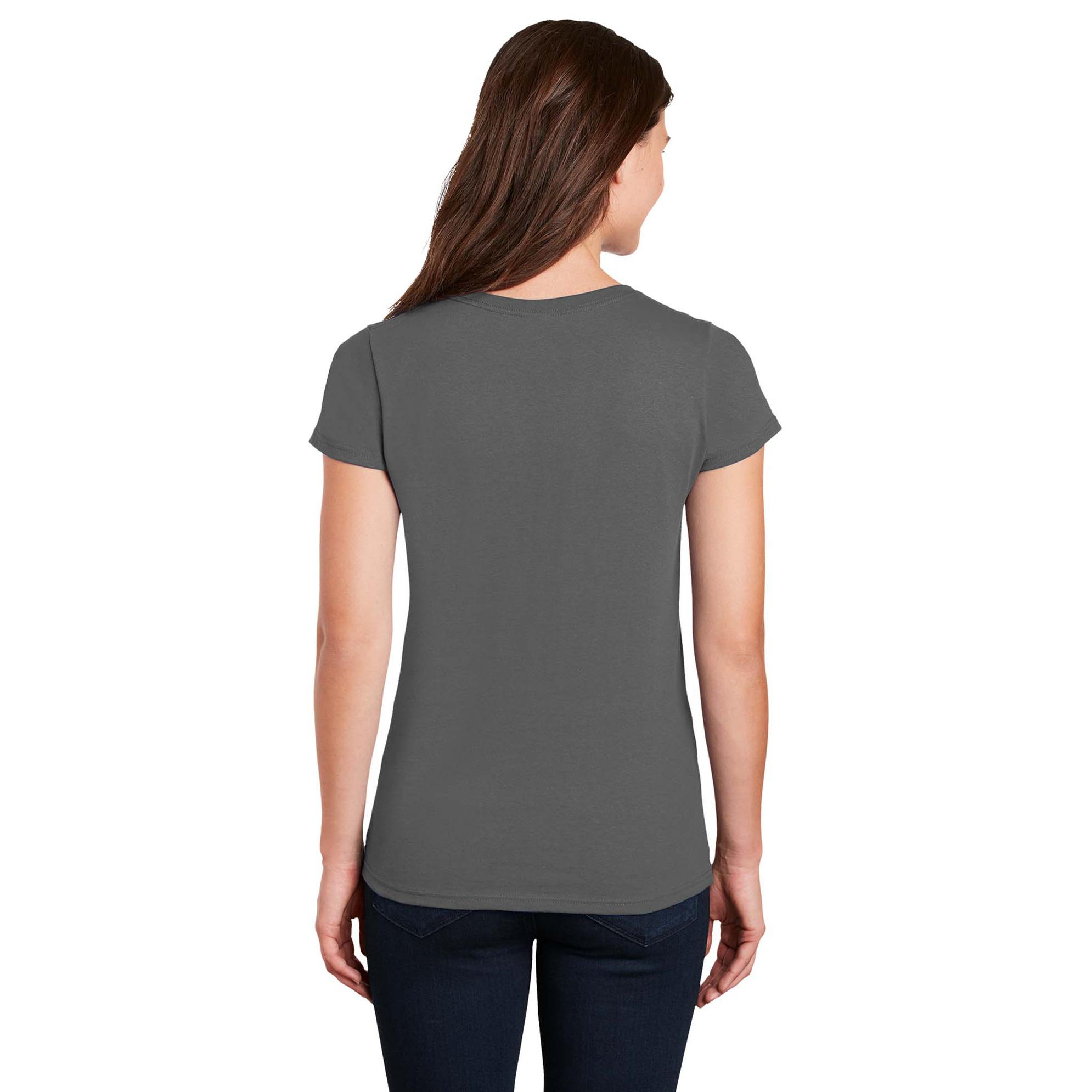 Gildan 5V00L Ladies Heavy Cotton V-Neck T-Shirt - Charcoal | Full Source