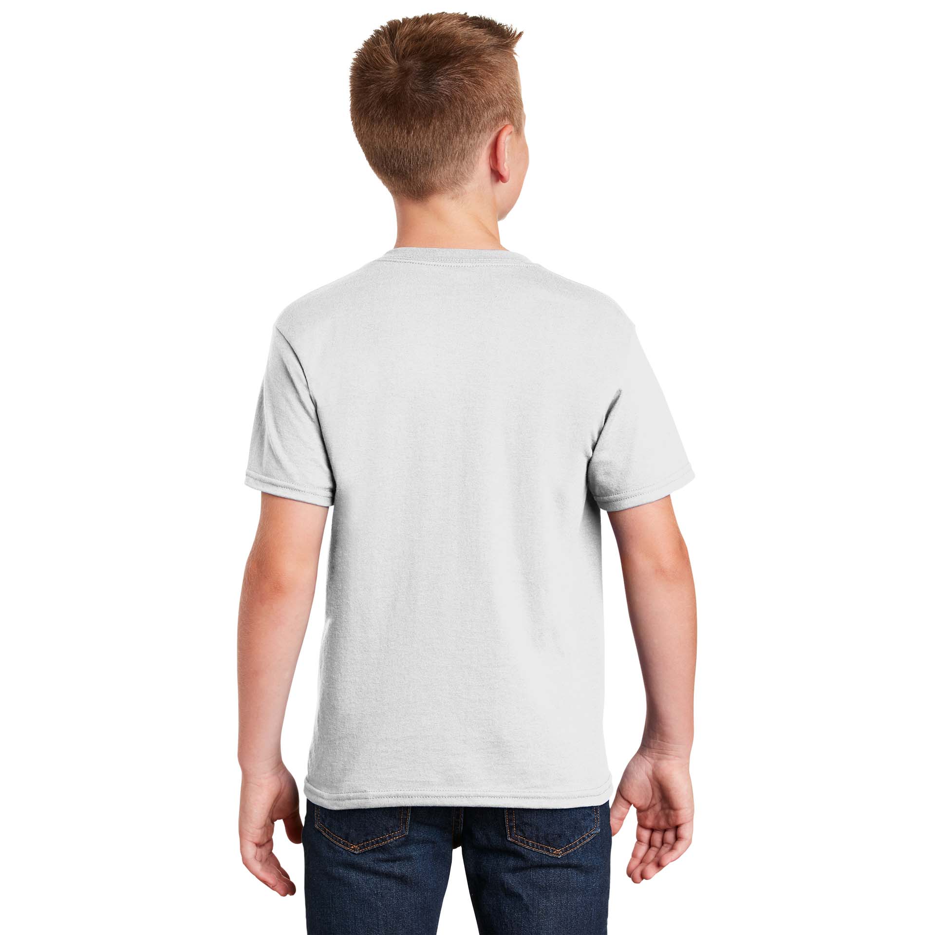 Gildan 8000B DryBlend Youth T-Shirt - 50% Cotton 50% Polyester Kids Tee, Moisture Wicking, Double-Needle Stitched - View #9