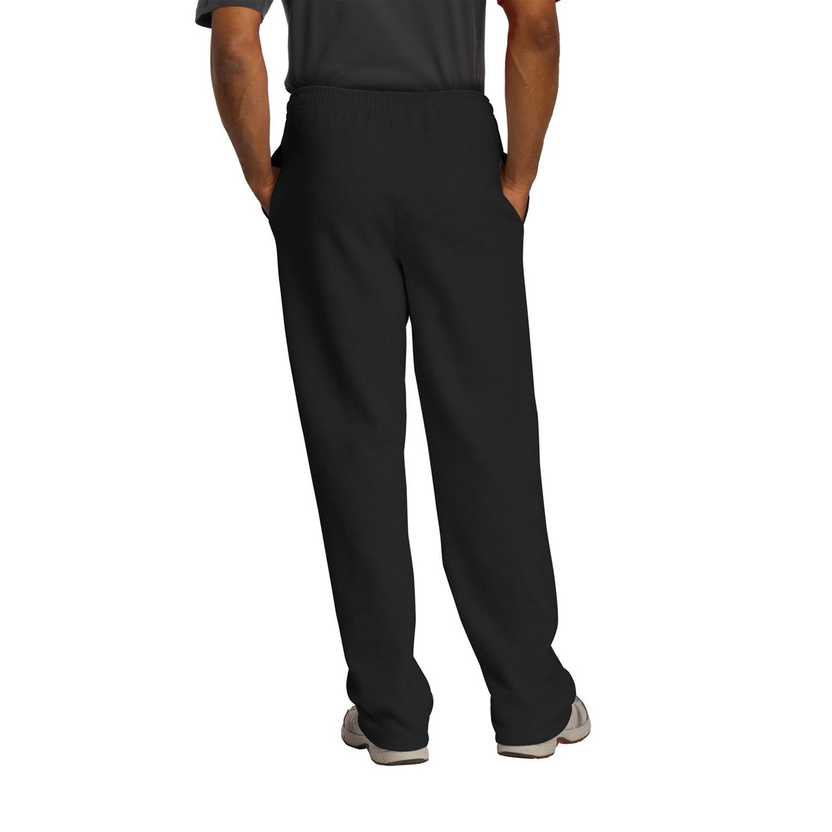 Jerzees 974MP NuBlend Open Bottom Pants with Pockets - Black | Full Source