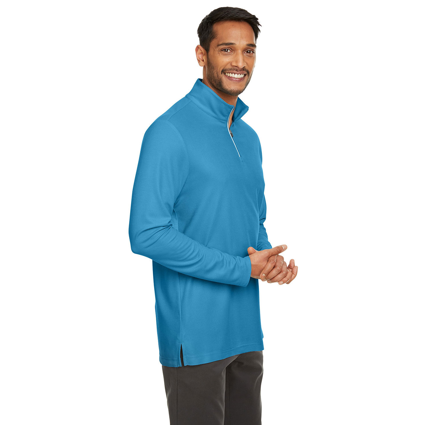 Core 365 CE405 Men's Fusion ChromaSoft Pique Quarter-Zip - Electric ...