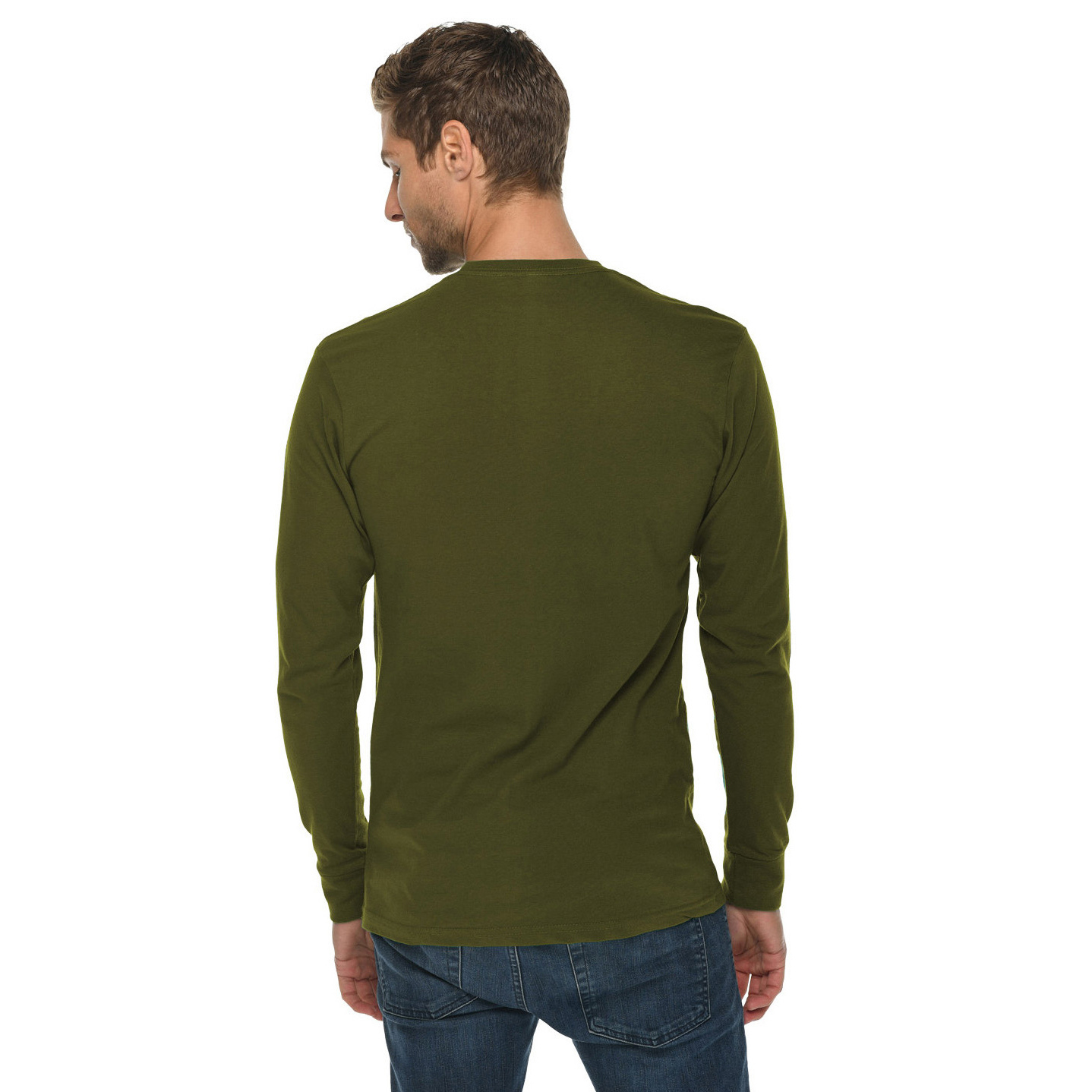 Lane Seven LS15009 Unisex Long Sleeve T-Shirt - Army Green | Full Source