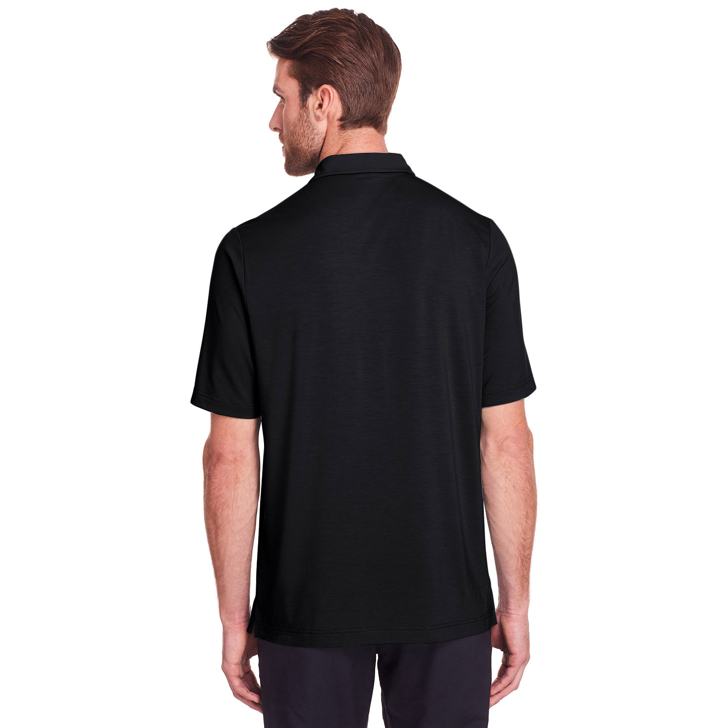 North End NE100 Men's Jaq Snap-Up Stretch Performance Polo - Black