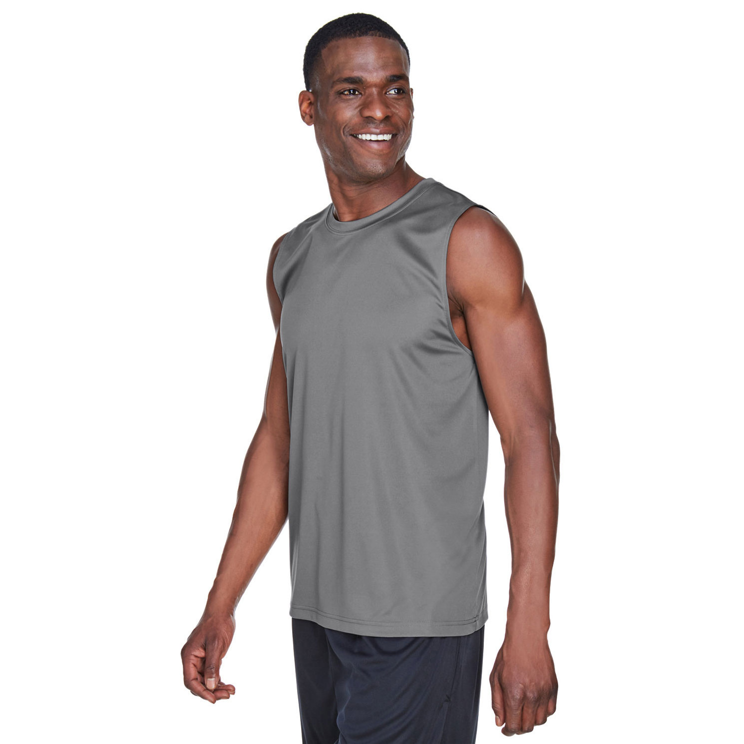 Team 365 TT11M Men's Zone Performance Muscle T-Shirt - Sport Graphite ...