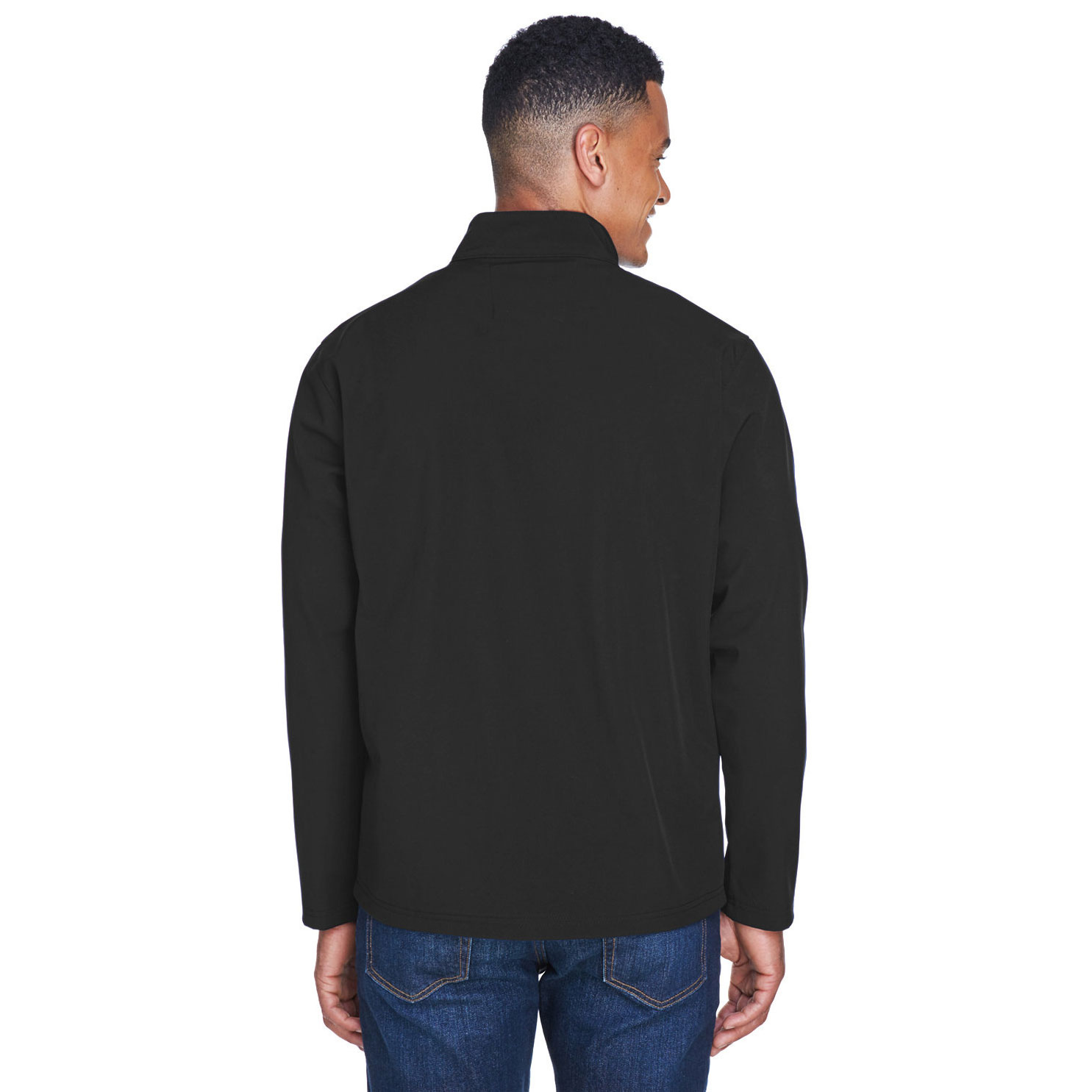 Team 365 TT80 Men's Leader Soft Shell Jacket Black Full Source