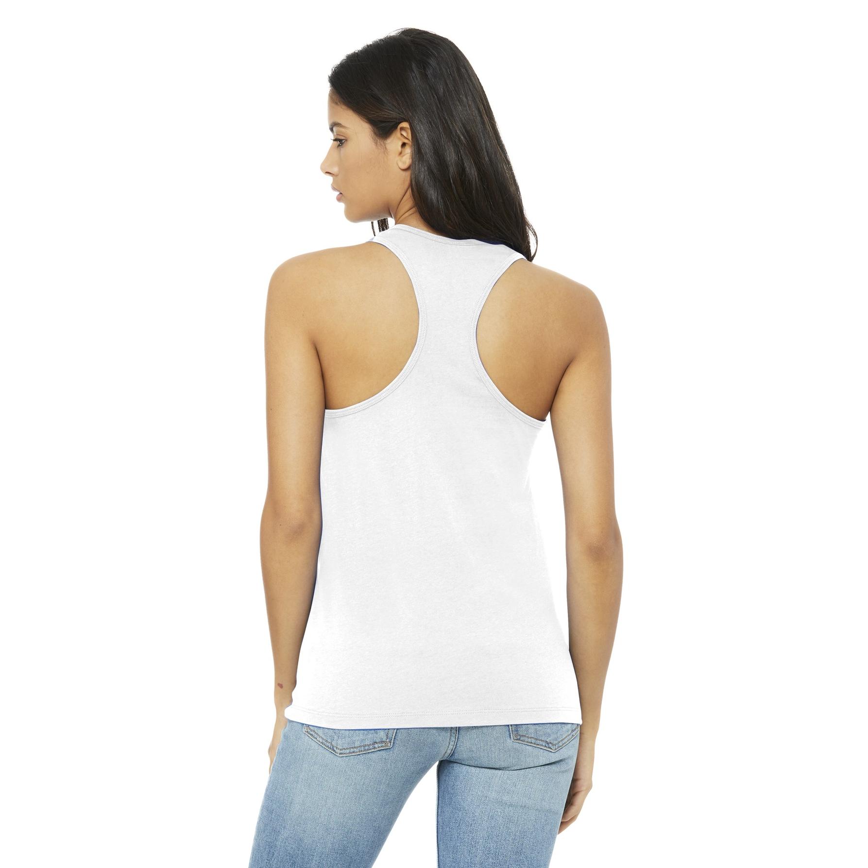 Bella + Canvas BC6008 Women's Jersey Racerback Tank - White | Full Source