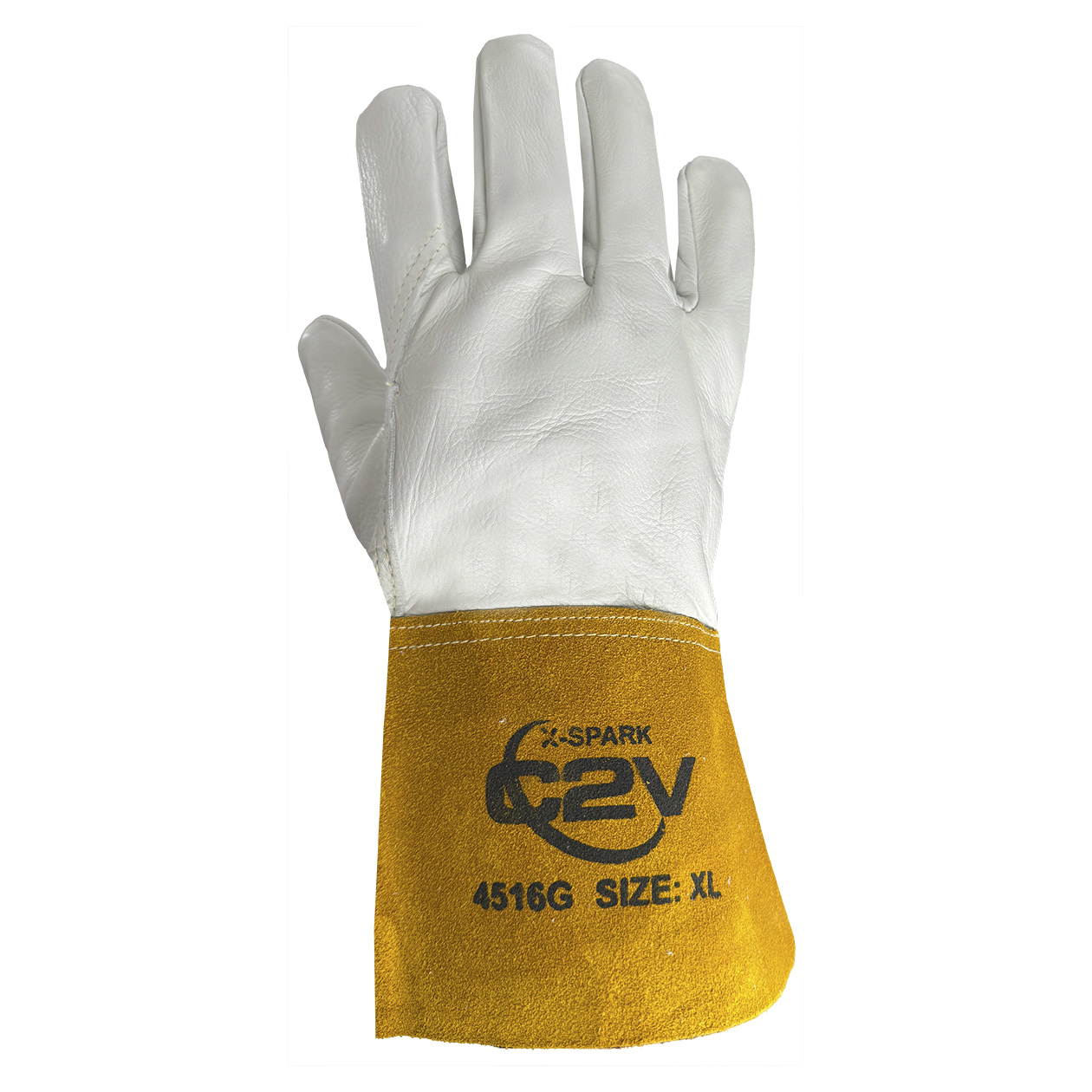 C2V X-Spark 4516G Premium Grain Cowhide MIG/TIG Welder Gloves