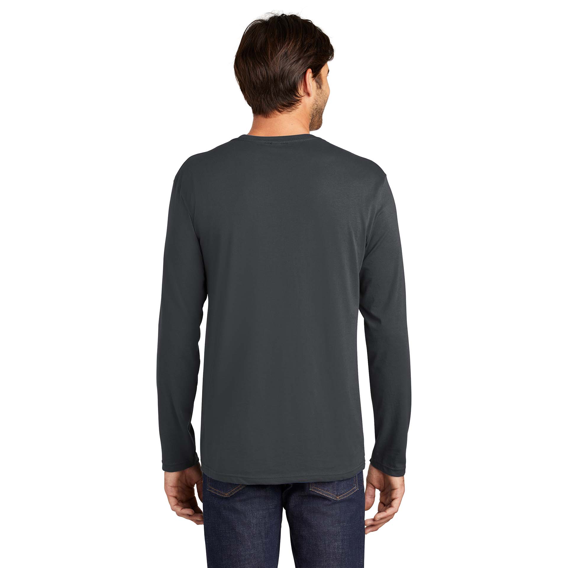 District DT105 Perfect Weight Long Sleeve Tee - Charcoal | Full Source