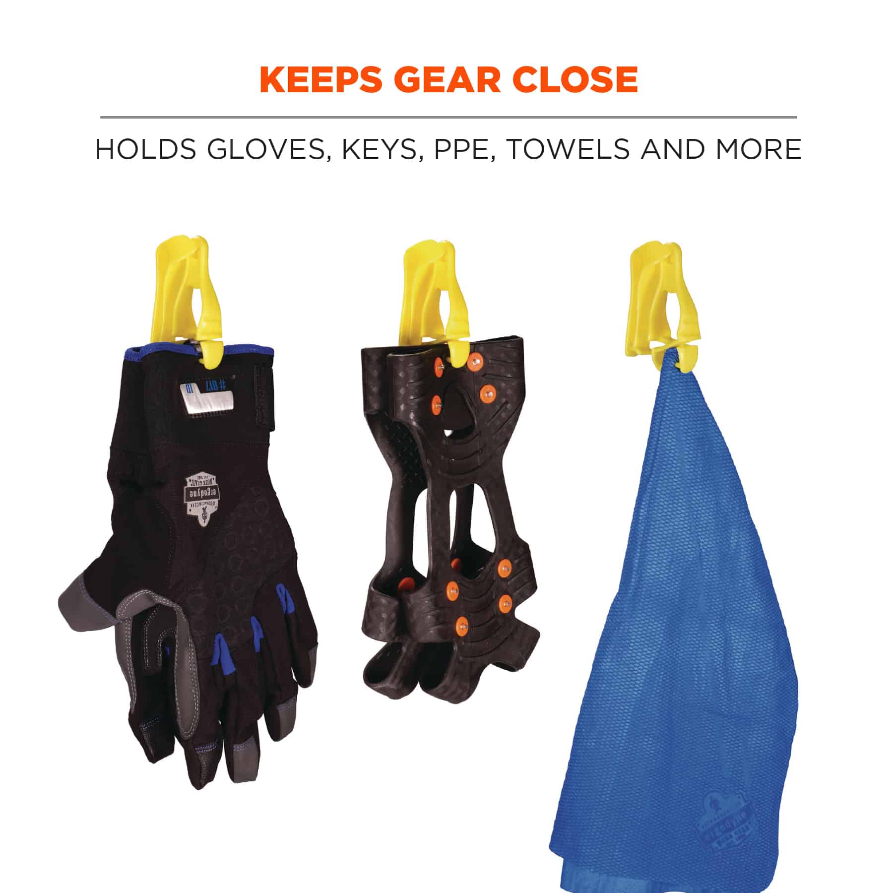 Ergodyne Squids 3405 Glove Clip Holder - Breakaway Belt Clip For Tools & PPE