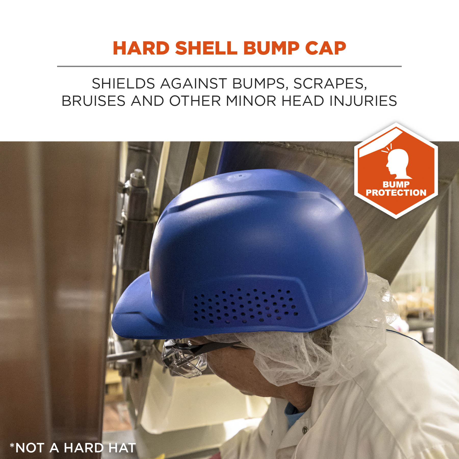 Ergodyne Skullerz 8951 Vented Hard Shell Bump Cap - Blue | Full Source