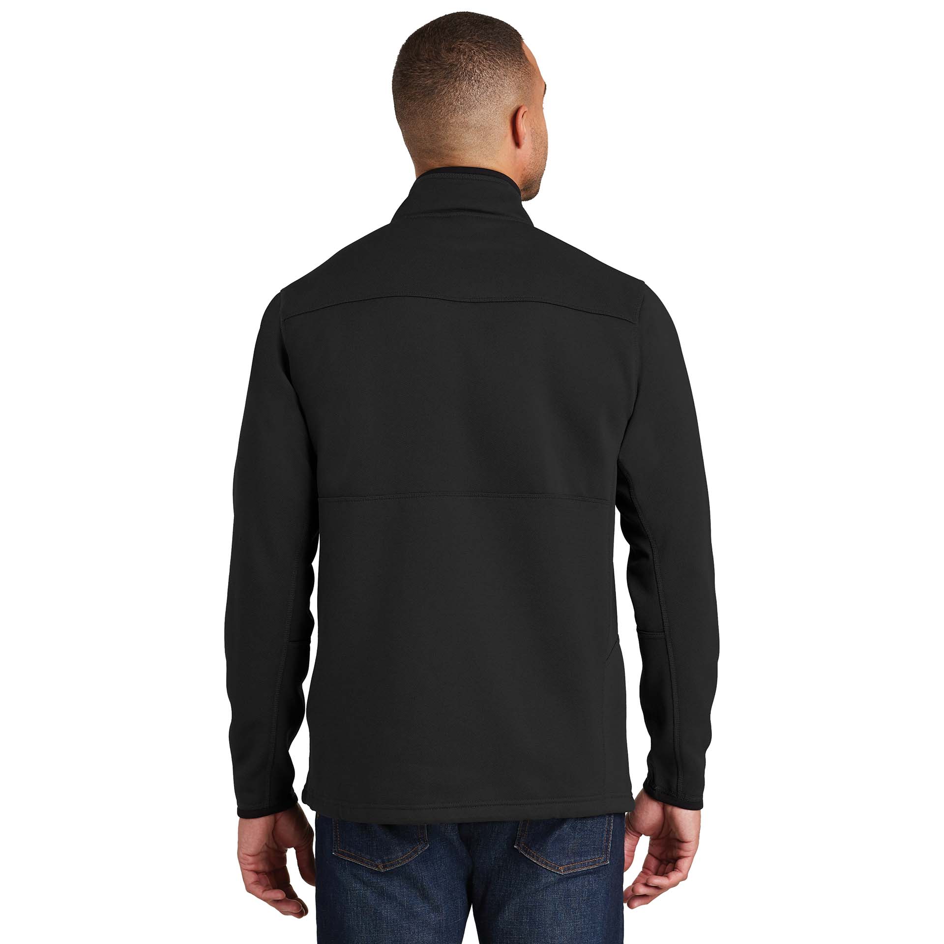 Port Authority F222 Pique Fleece Jacket - Black | Full Source