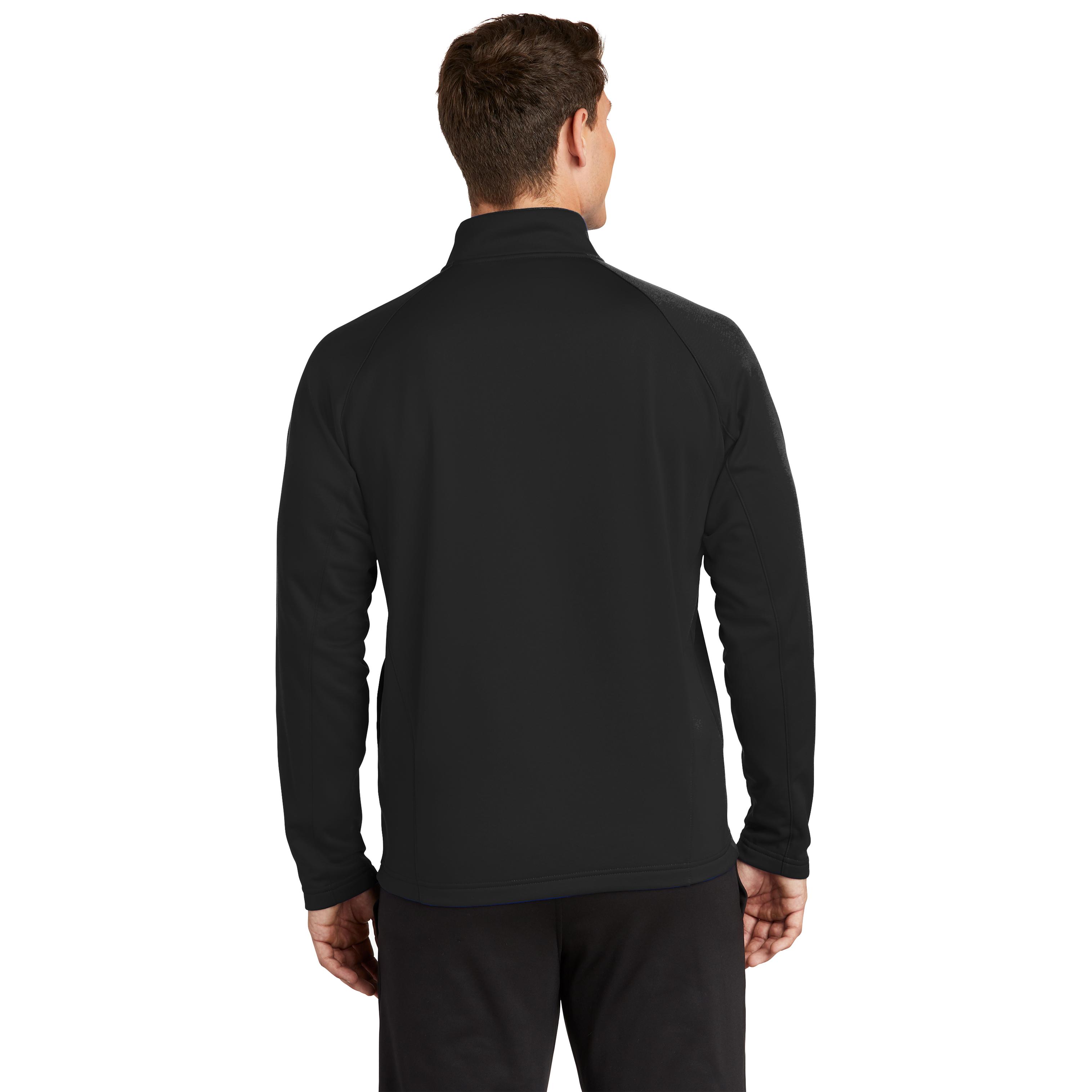 Sport-Tek F243 Sport-Wick 1/4-Zip Fleece Pullover - Black/Silver | Full ...