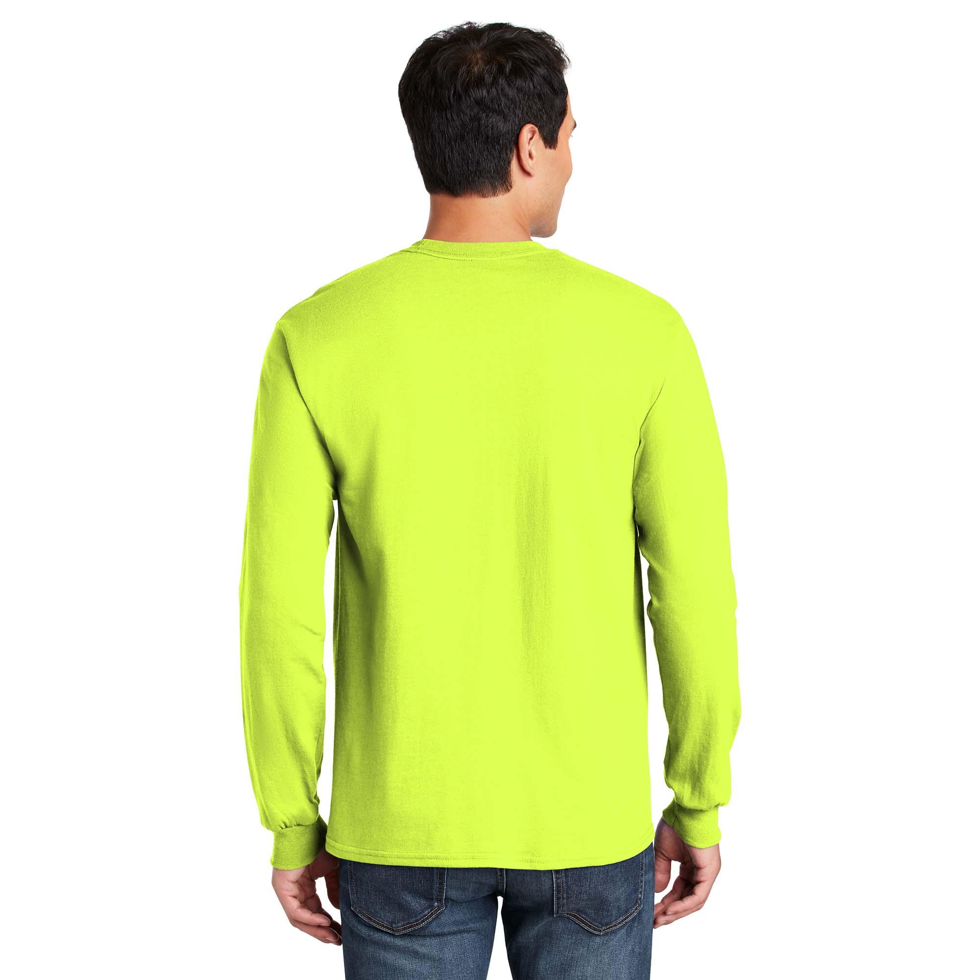 G2400 Cotton Long Sleeve T-Shirt - Safety Green |