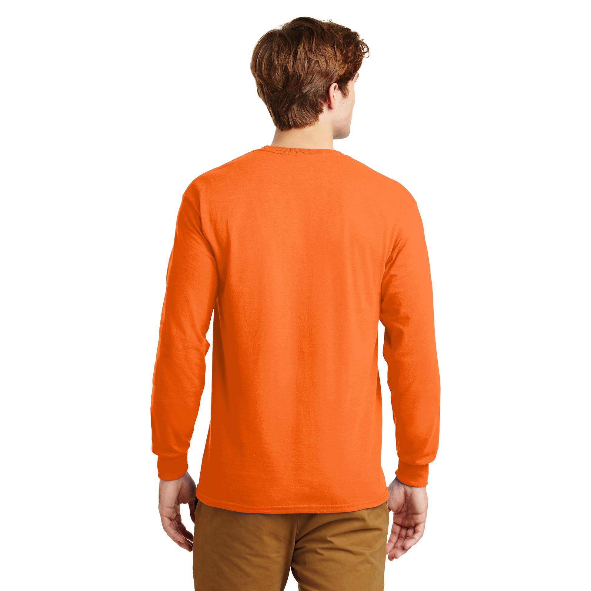 Gildan G2400 Ultra Cotton Long Sleeve T-Shirt - S. Orange | FullSource.com