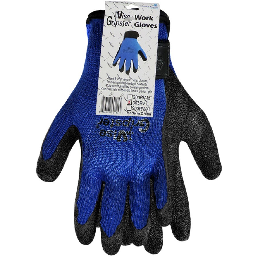 Global Glove 303RV Vise Gripster Rubber Palm Dipped Gloves Full Source