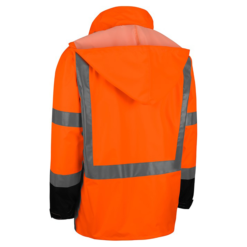 GSS Safety 6004 Type R Class 3 Premium Black Bottom Rain Jacket