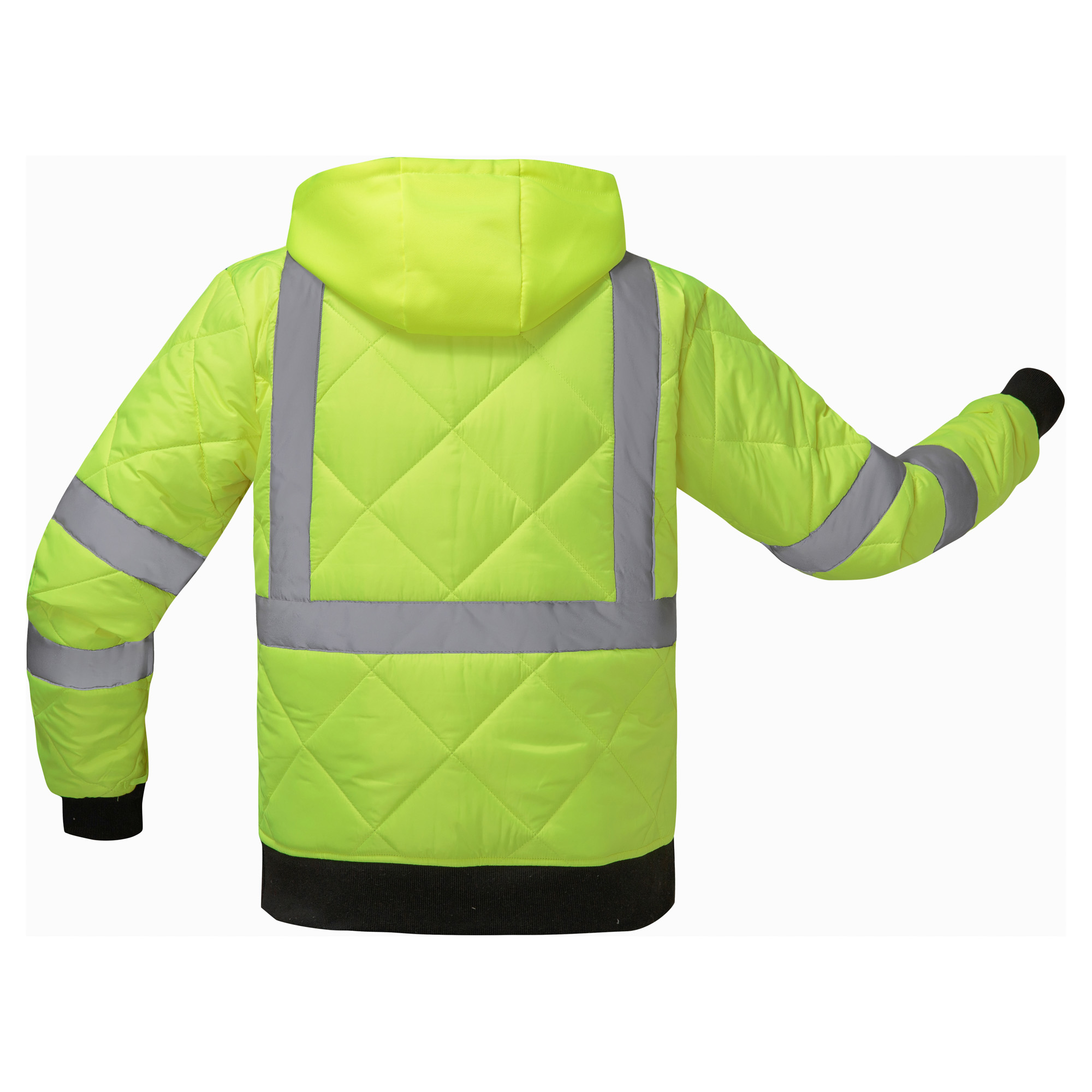 GSS Safety 8031 Type R Class Diamond Quilted Parka Yellow/Lime