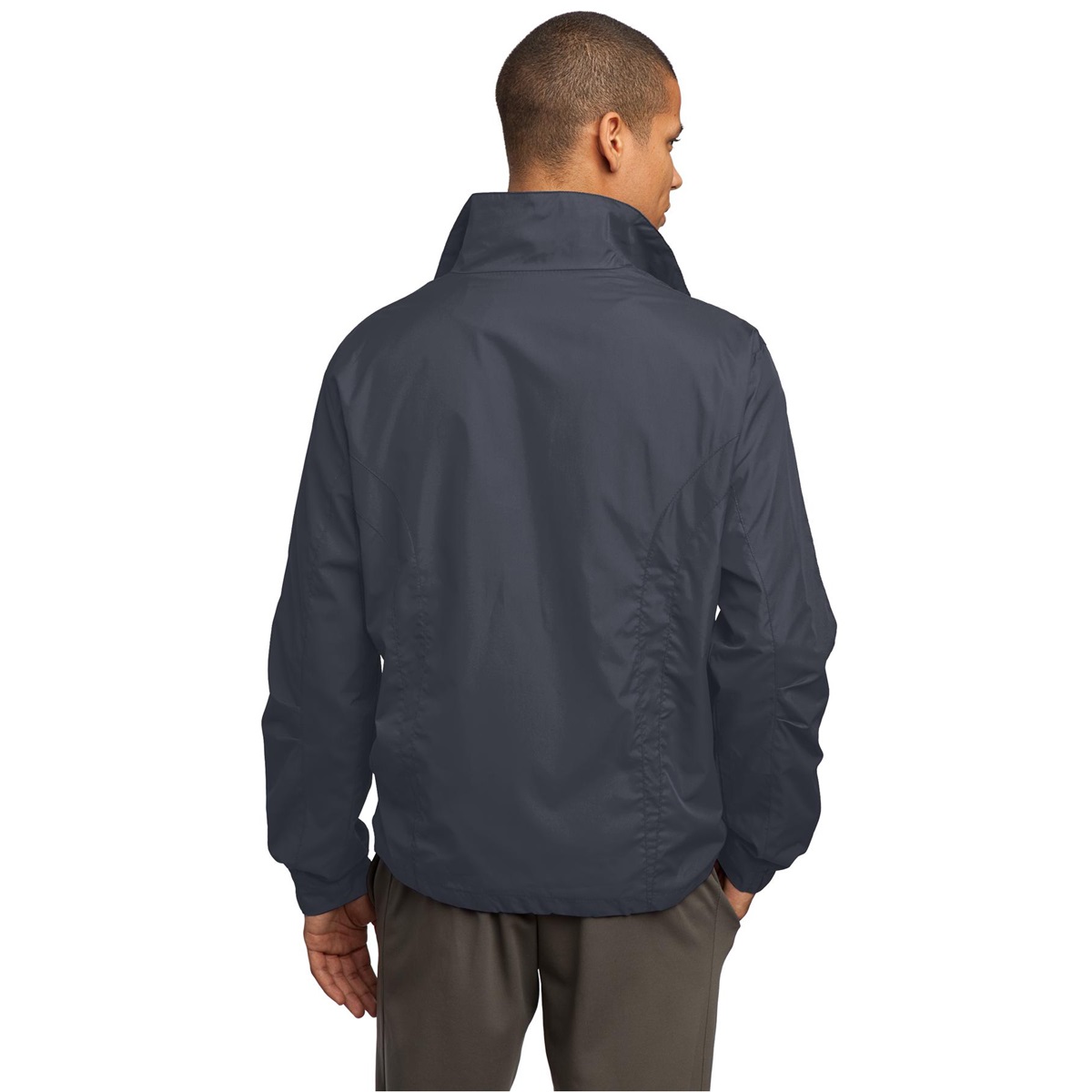 Sport-Tek JST70 Full-Zip Wind Jacket - Graphite Grey | Full Source