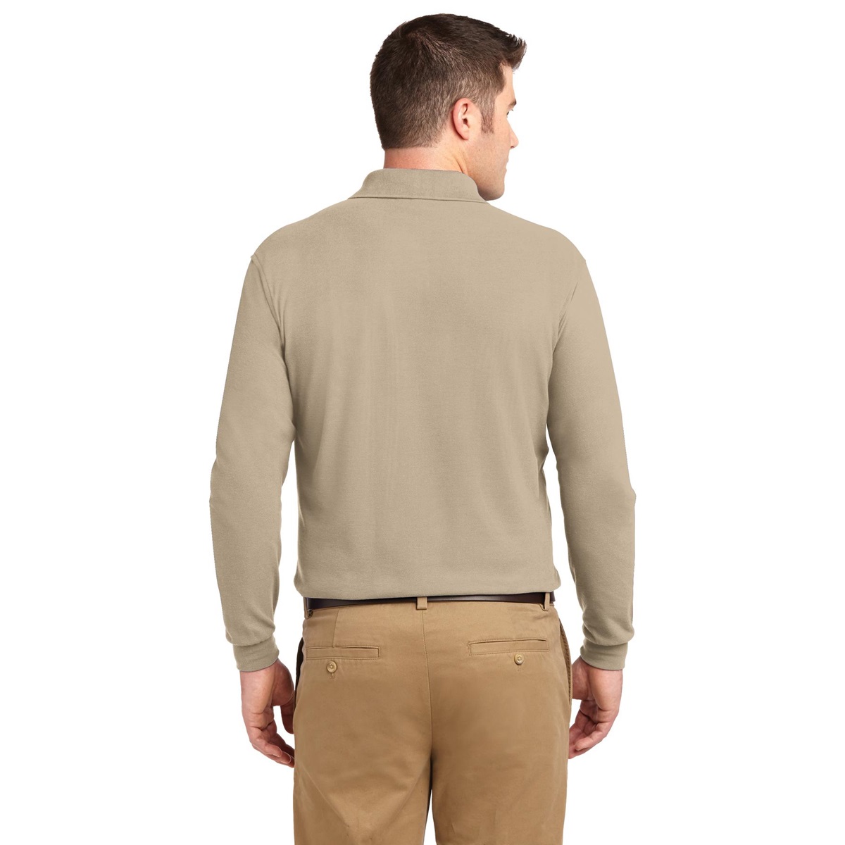 Port Authority K500LS Long Sleeve Silk Touch Polo - Stone | Full Source