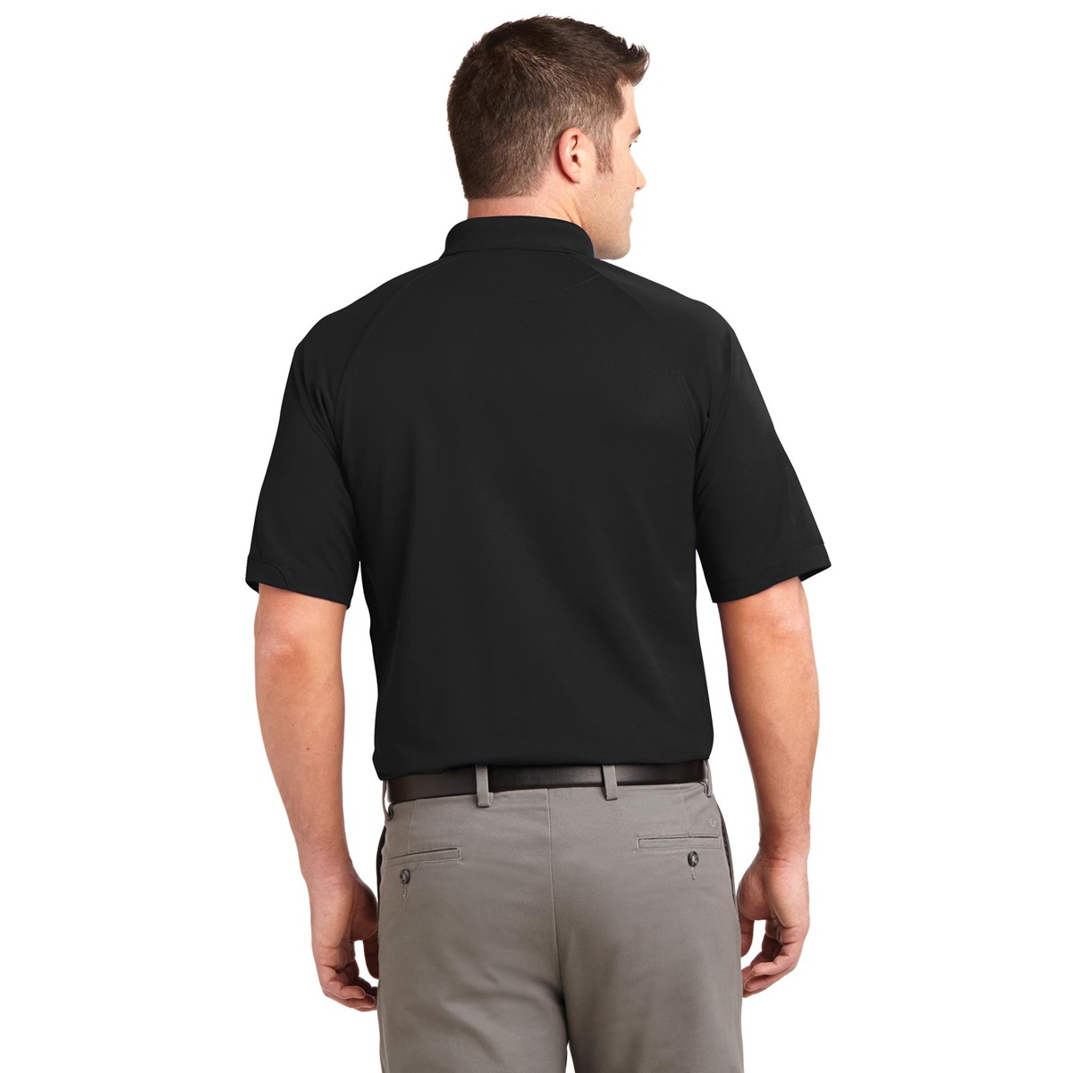 Port Authority K525 Dry Zone Ottoman Polo - Black | FullSource.com