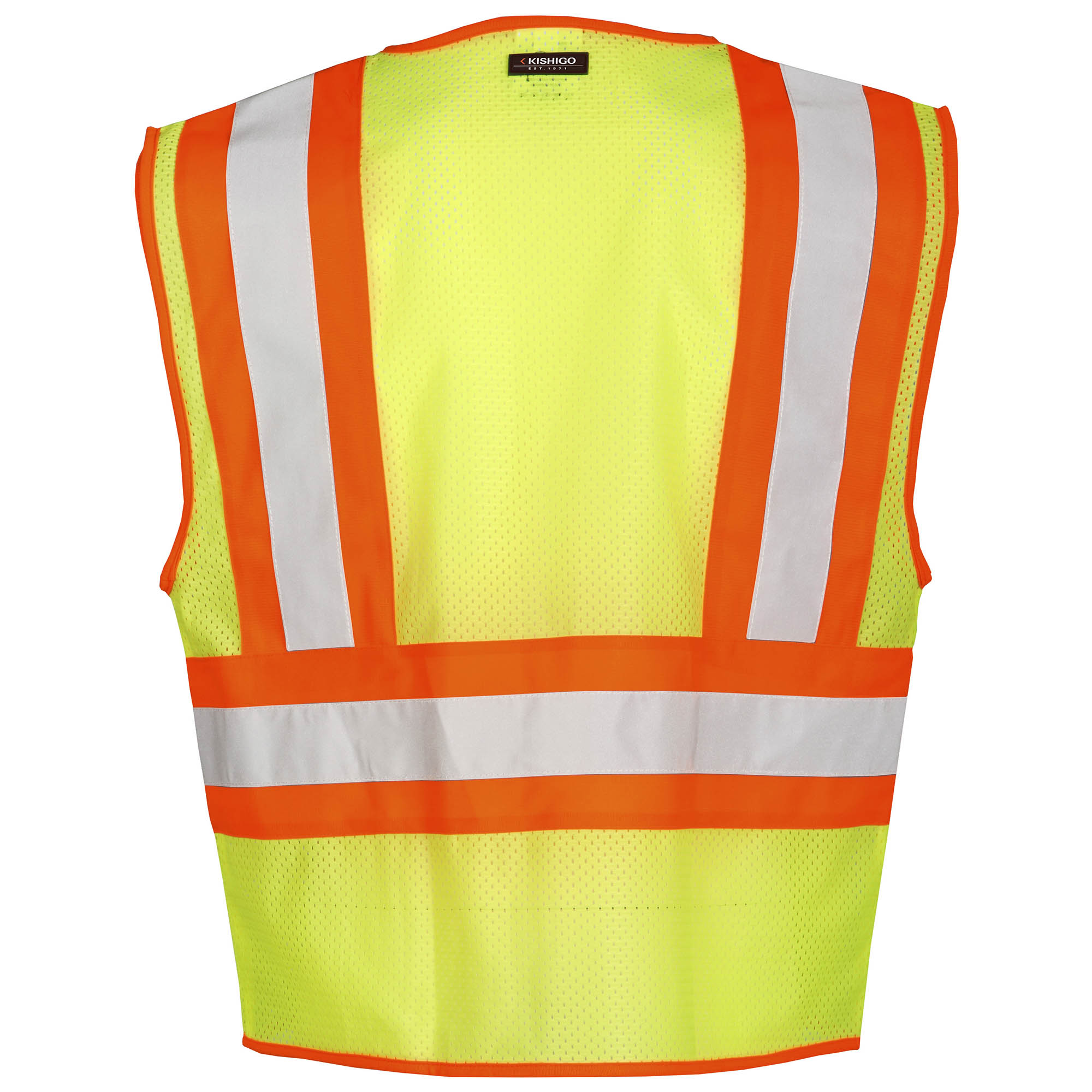 Kishigo 1056 Ultra-Cool Contrasting Mesh Safety Vest - Yellow/Lime ...