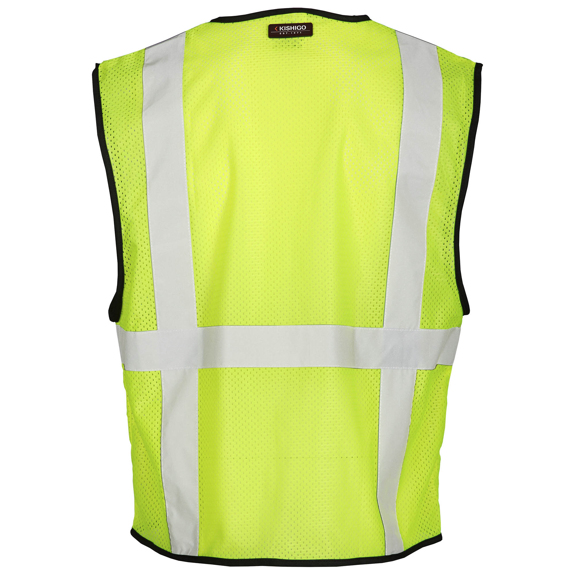 Kishigo 1191 Economy Series 6-Pocket Mesh Safety Vest - Yellow