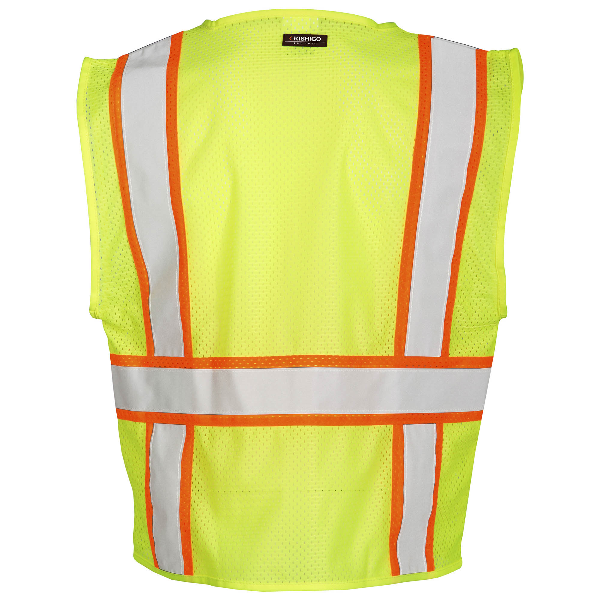 Kishigo 1195 Ultra-Cool Mesh 6-Pocket Safety Vest - Yellow/Lime | Full ...