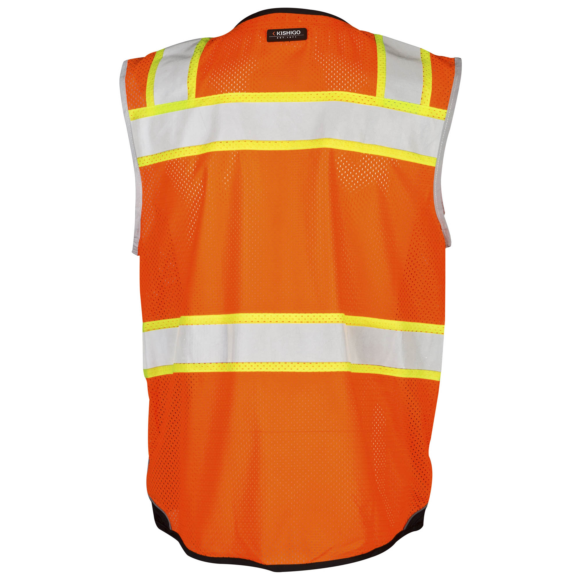 Kishigo 1516 Black Series Black Bottom Safety Vest - Orange | Full Source