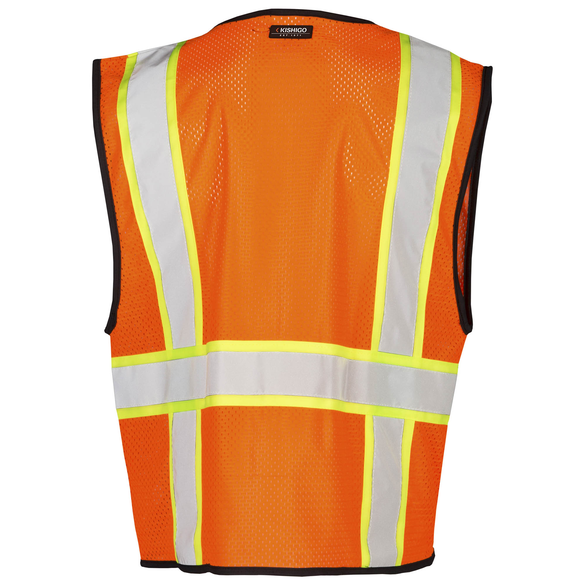 Kishigo FM528 Self Extinguishing Contrasting Mesh Vest - Orange | Full ...