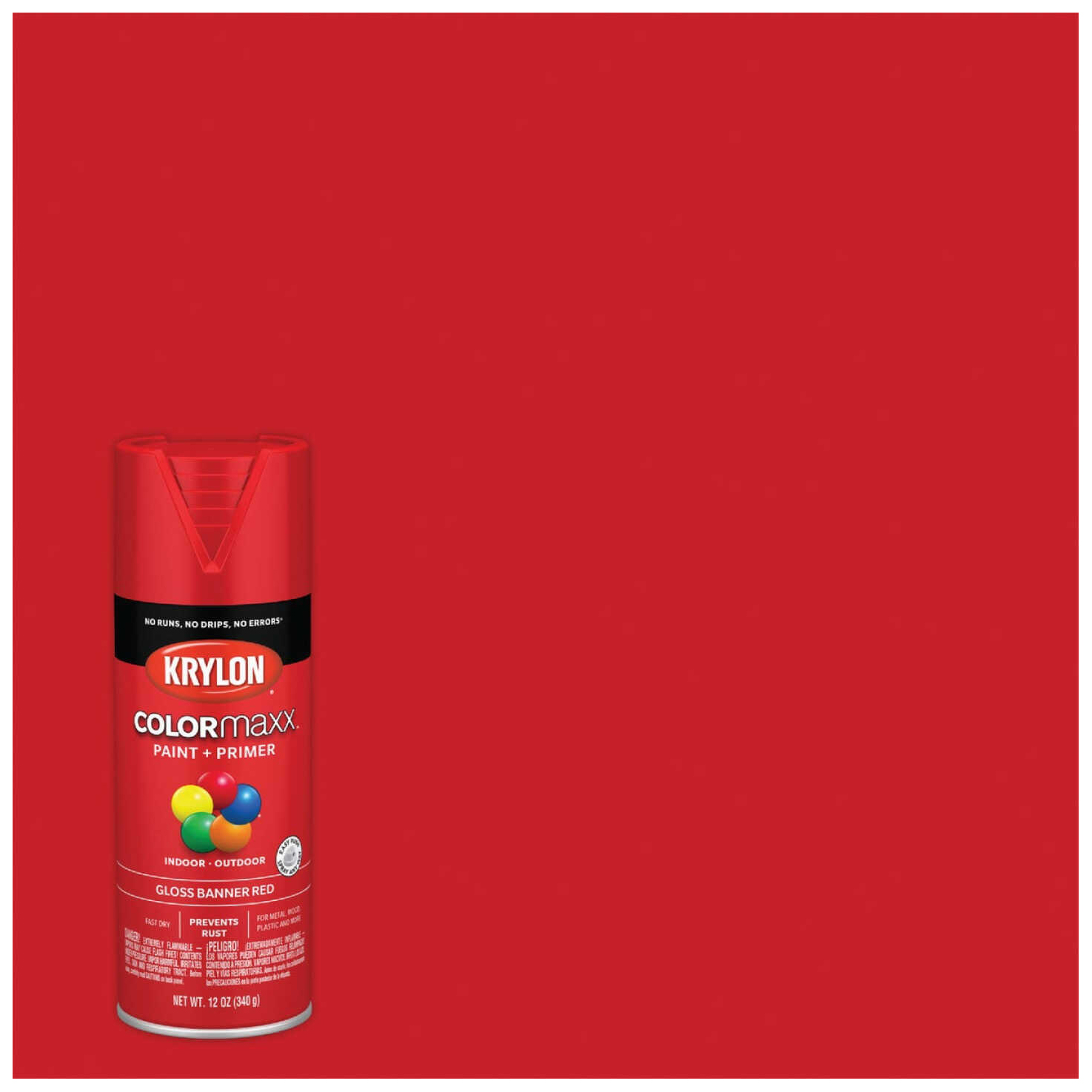 Krylon K01316A07 Acryli-Quik Acrylic Lacquer, Charcoal Black Primer