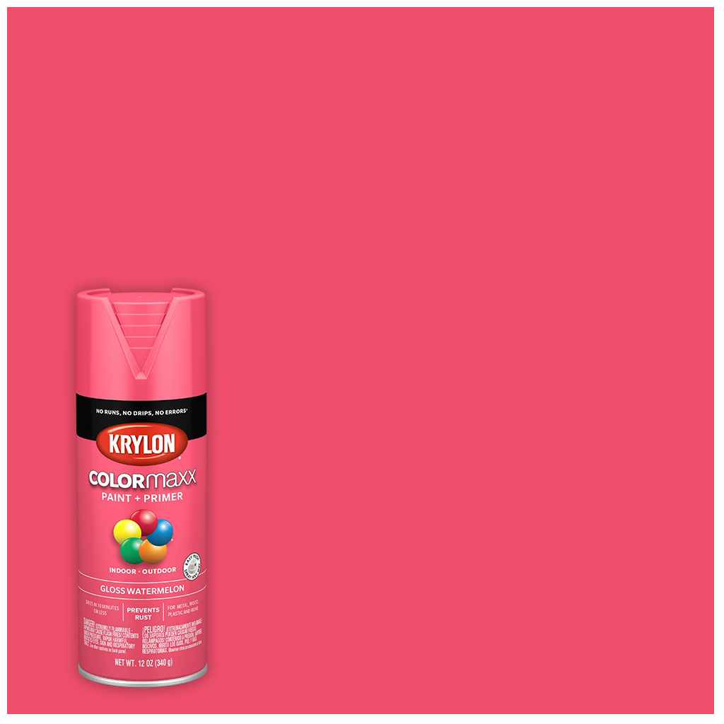 Krylon K05503007 COLORmaxx Spray Paint Gloss Banner Red 12 Ounce