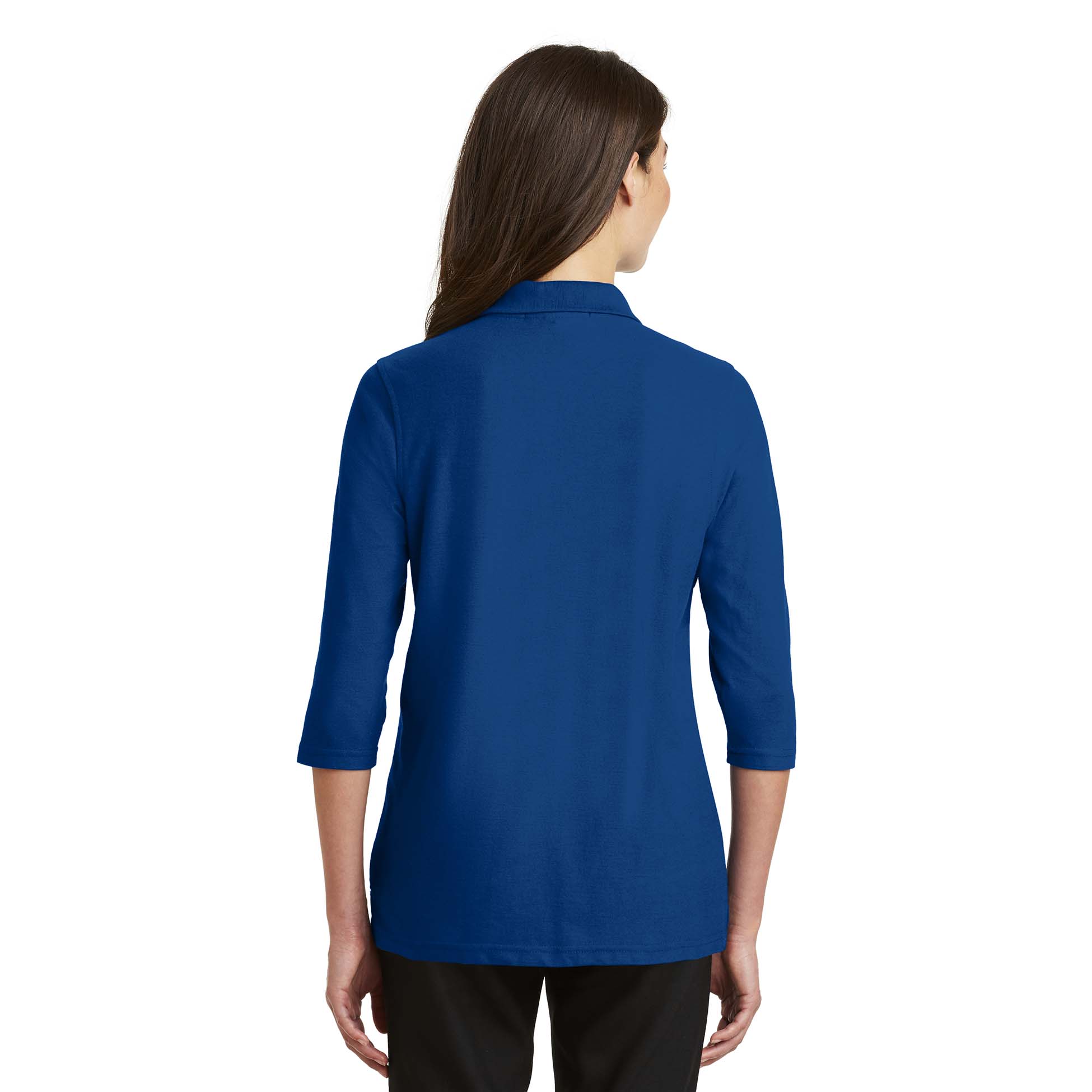 Port Authority L562 Ladies Silk Touch 3/4-Sleeve Polo - Royal | Full Source
