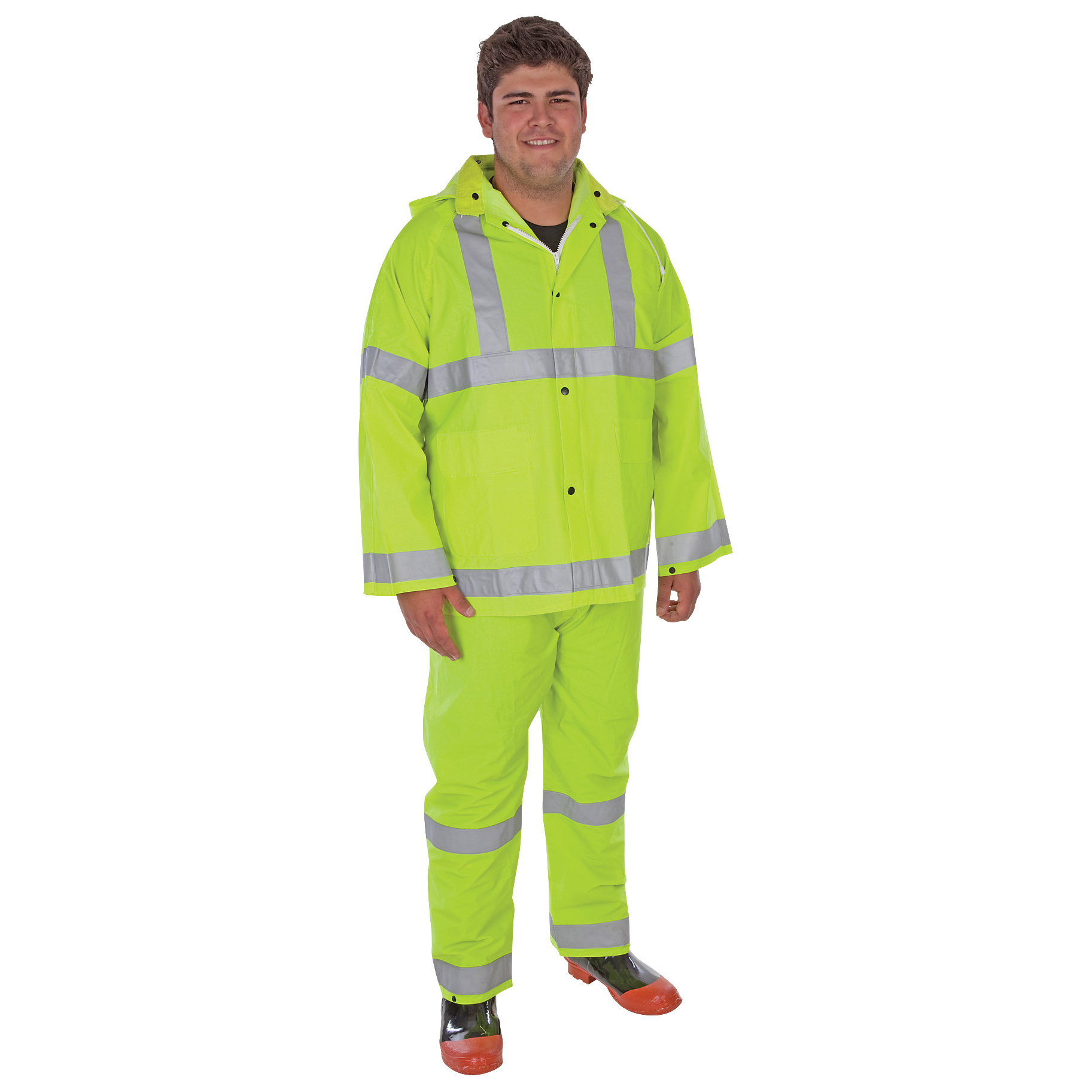 Liberty Safety 1260HIVIZ DuraWear Class 3 Two-Piece Rain Suit - PVC ...