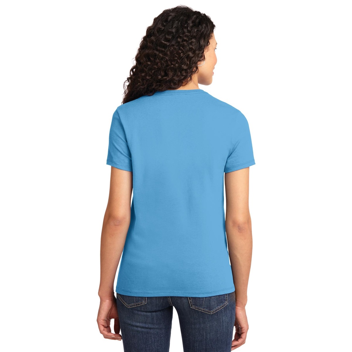Port & Company LPC61 Ladies Essential T-Shirt - Aquatic Blue ...
