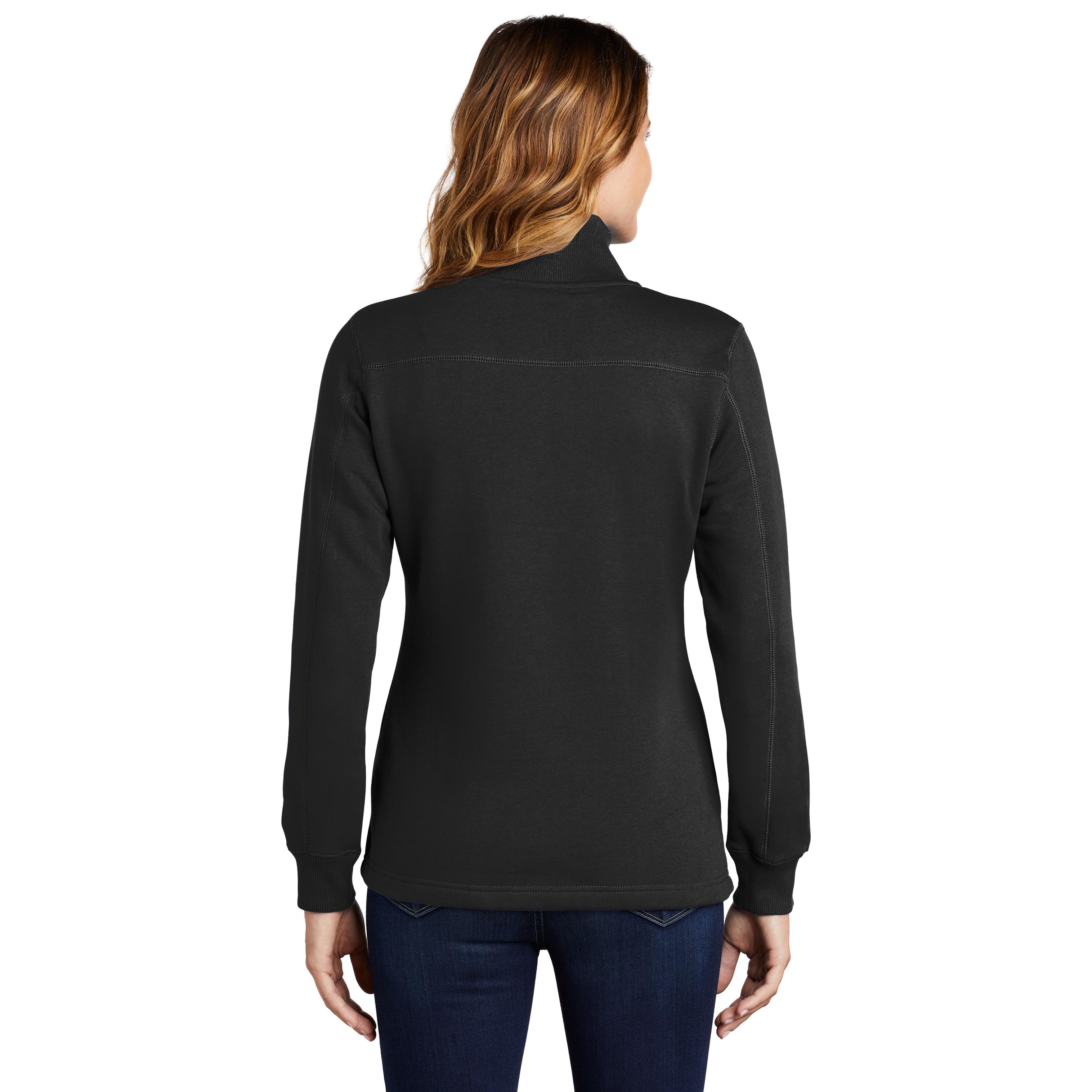 Sport-Tek LST253 Ladies 1/4-Zip Sweatshirt - Black | Full Source