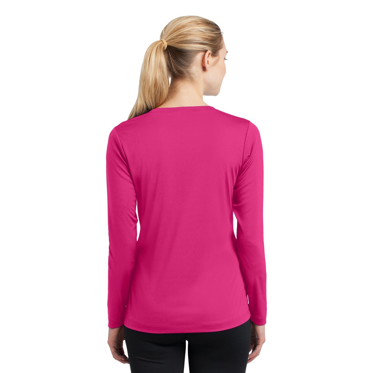 Sport-Tek LST353LS Ladies Long Sleeve V-Neck PosiCharge Competitor Tee ...