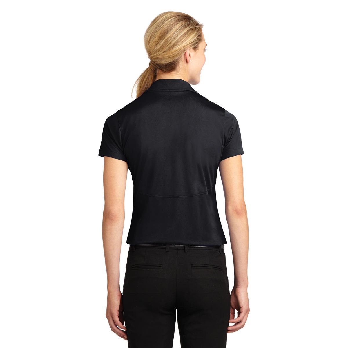 Sport-Tek LST650 Ladies Micropique Sport-Wick Polo Shirt - Black