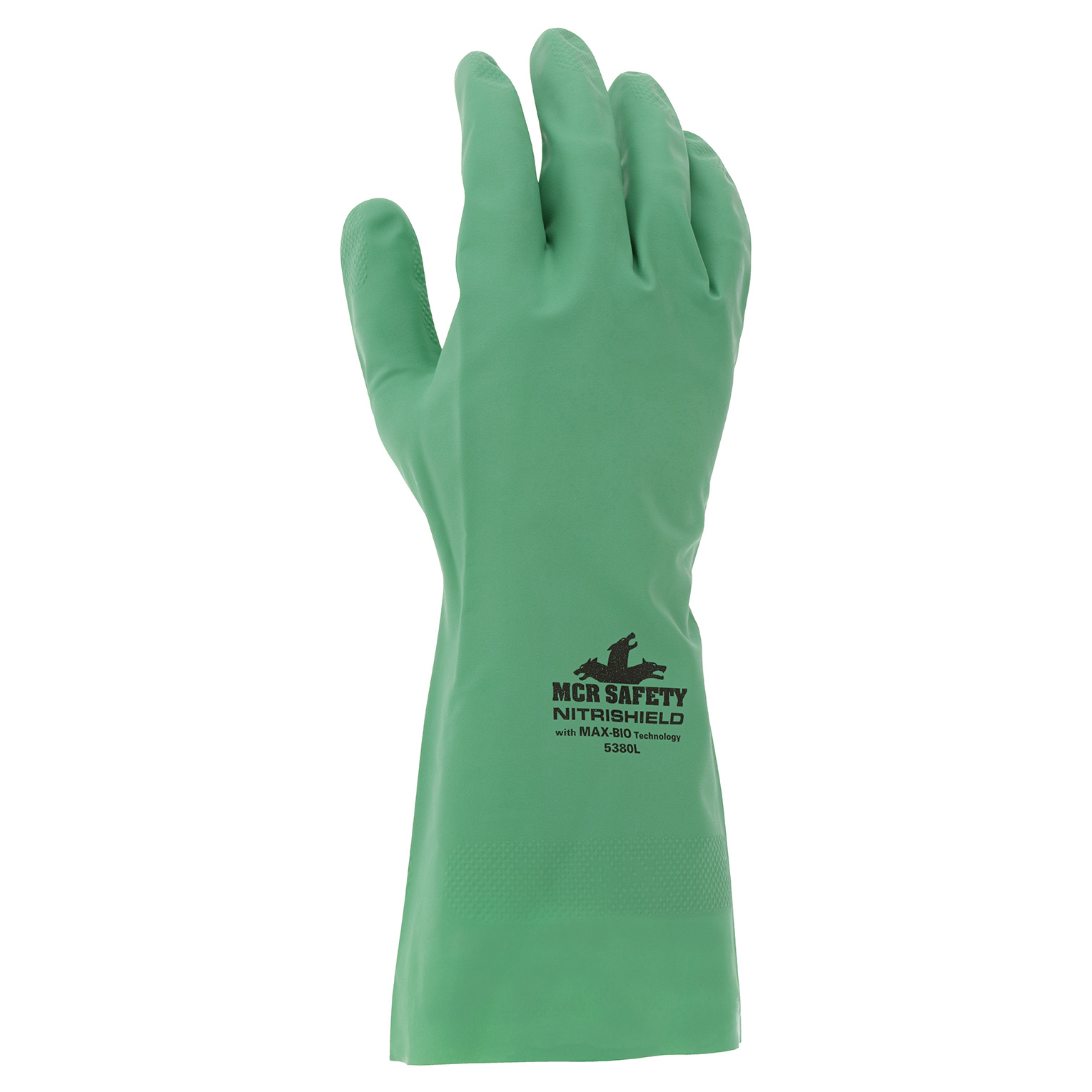 MCR Safety 5380 NitriShield Unlined Biodegradable Nitrile Gloves 8