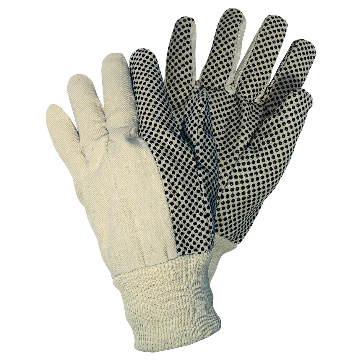 MCR Safety 8808S PVC Dotted Gloves - 7 oz. Economy Weight Cotton Canvas ...