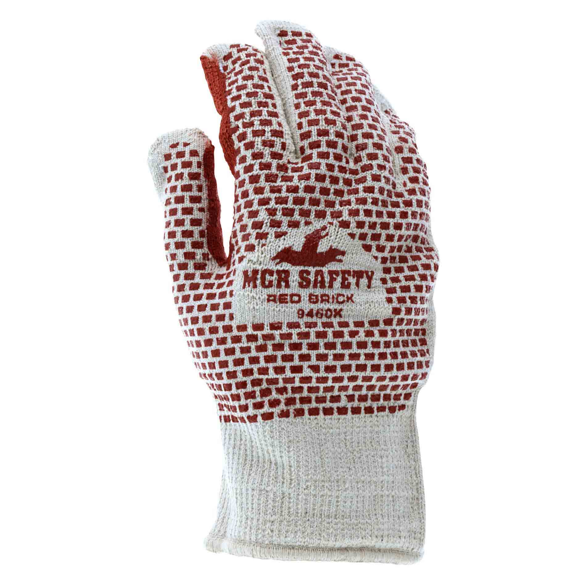 MCR Safety 9460K Red Brick Gloves Heavy Loopin Terry 2Sided
