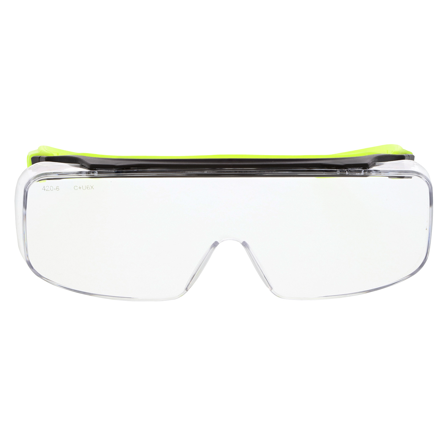 Mcr Safety Og220pf420 Klondike Otg Safety Glasses Black Lime Frame Clear Max6 Anti Fog Lens