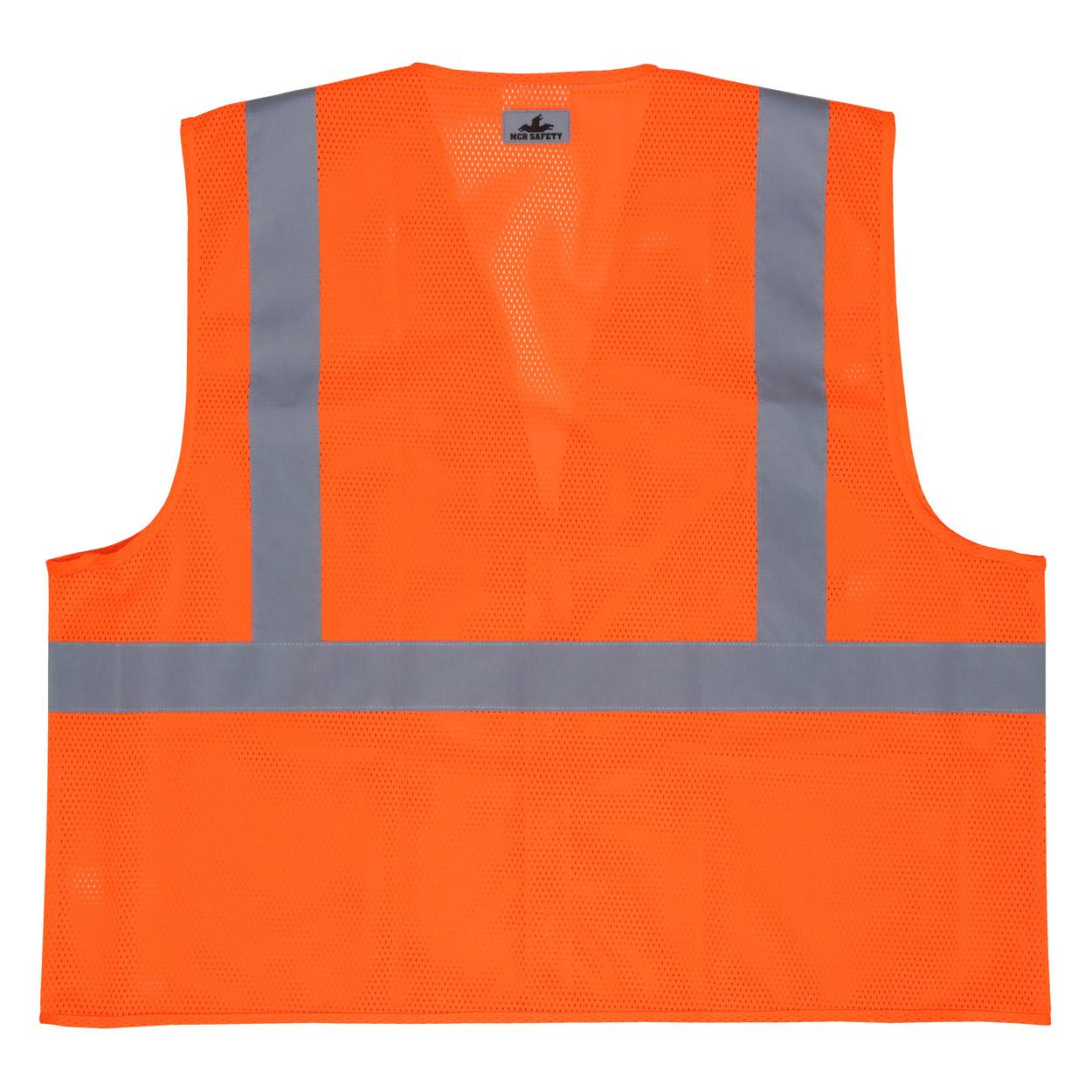 MCR Safety RVCL2MOZ Recycled Mesh Zipper Front Safety Vest