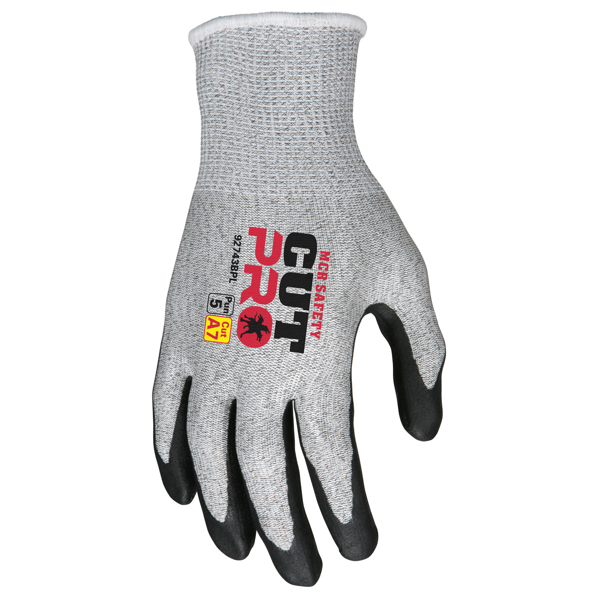 MCR Safety Cut Pro Gloves, 13 Gauge, HPPE/Steel Shell, S 92743BPS